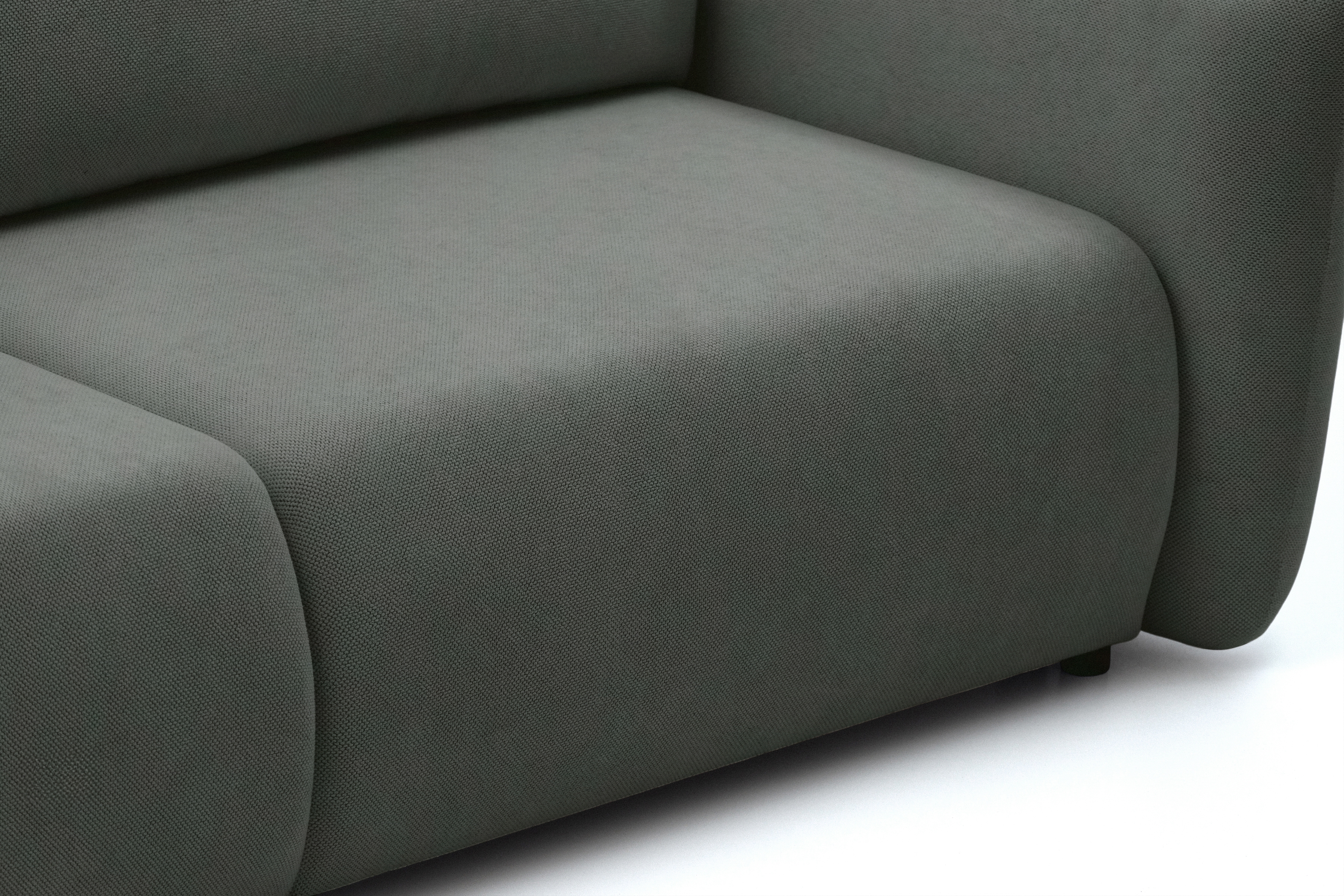 Rozkládací pohovka Calma - šedá Curio 93 Pohovka Calma rozkladana - šedá Pletenina hydrofobowa Curio 93