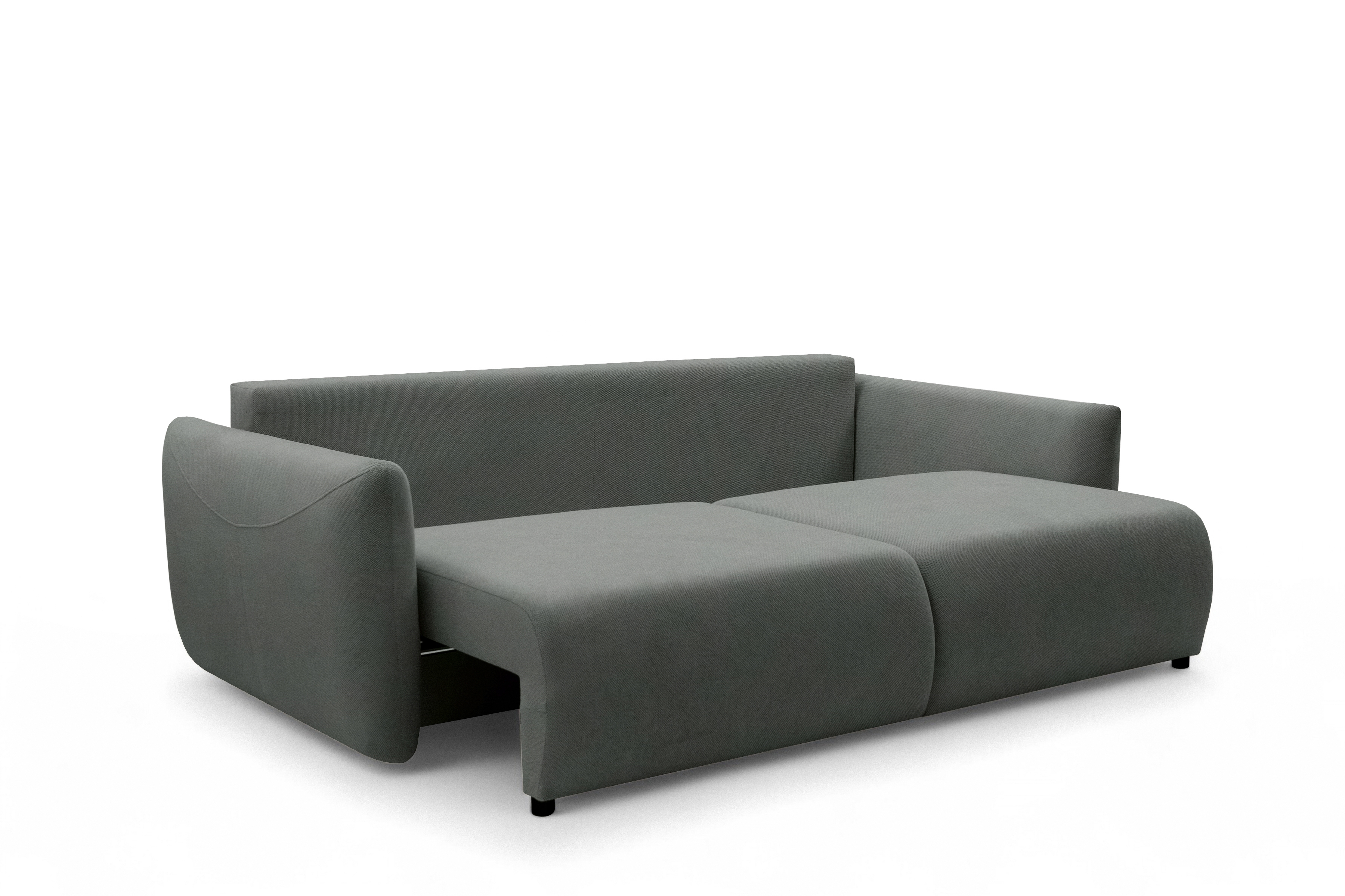 Rozkládací pohovka Calma - šedá Curio 93 Pohovka Calma rozkladana - šedá Pletenina hydrofobowa Curio 93