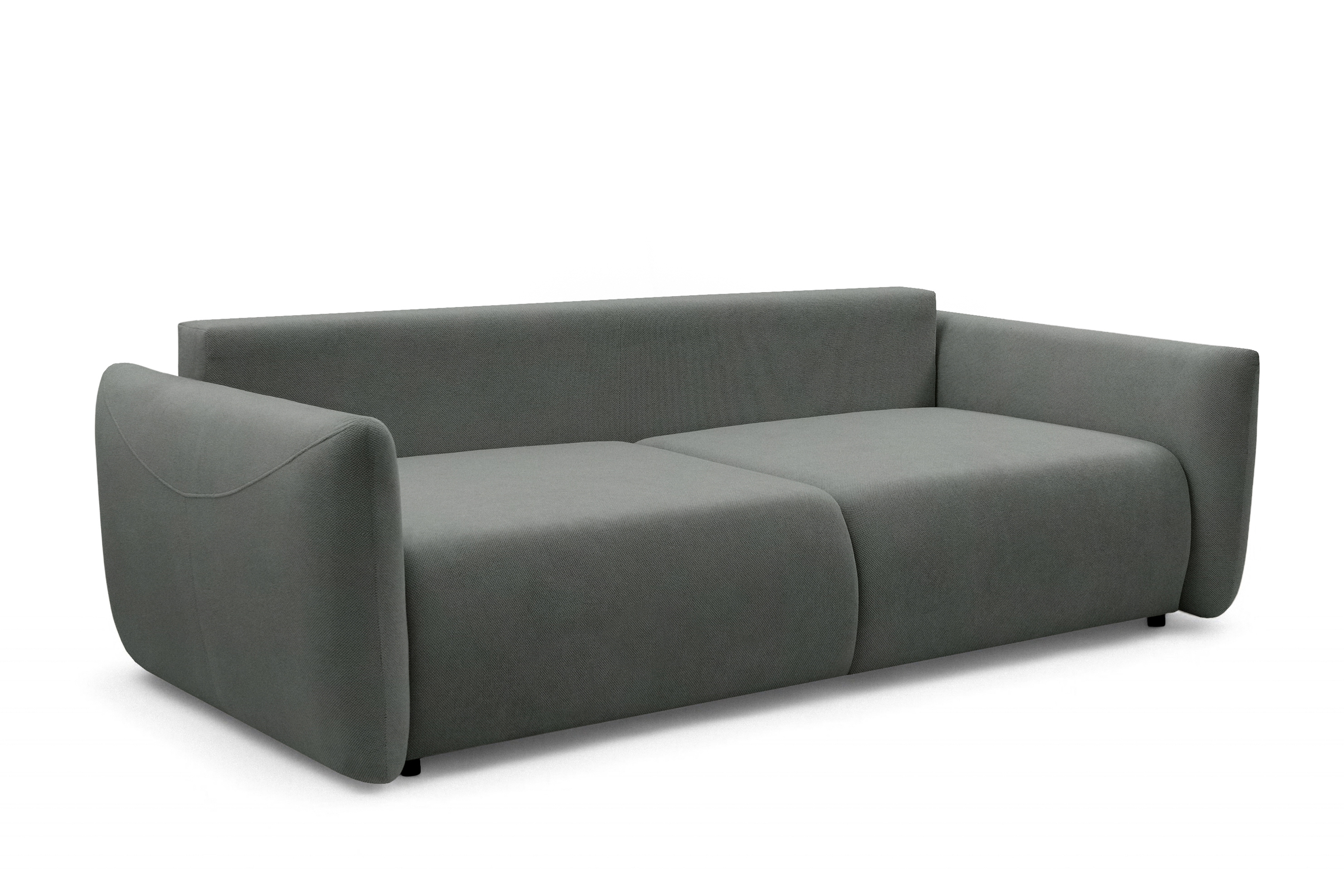 Rozkládací pohovka Calma - šedá Curio 93 Pohovka Calma rozkladana - šedá Pletenina hydrofobowa Curio 93