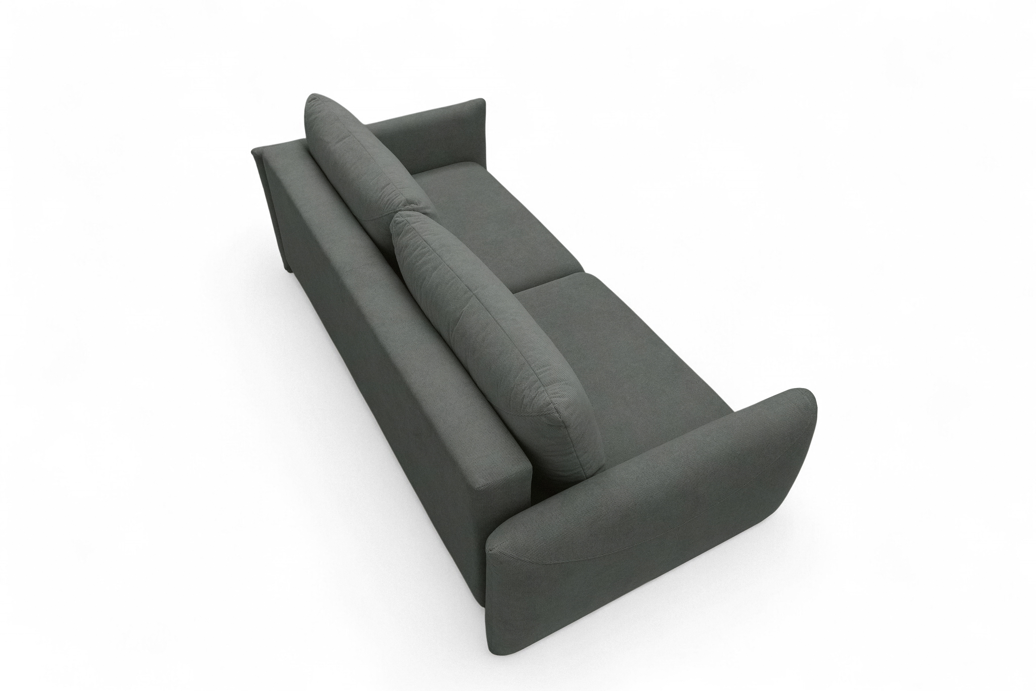 Rozkládací pohovka Calma - šedá Curio 93 Pohovka Calma rozkladana - šedá Pletenina hydrofobowa Curio 93