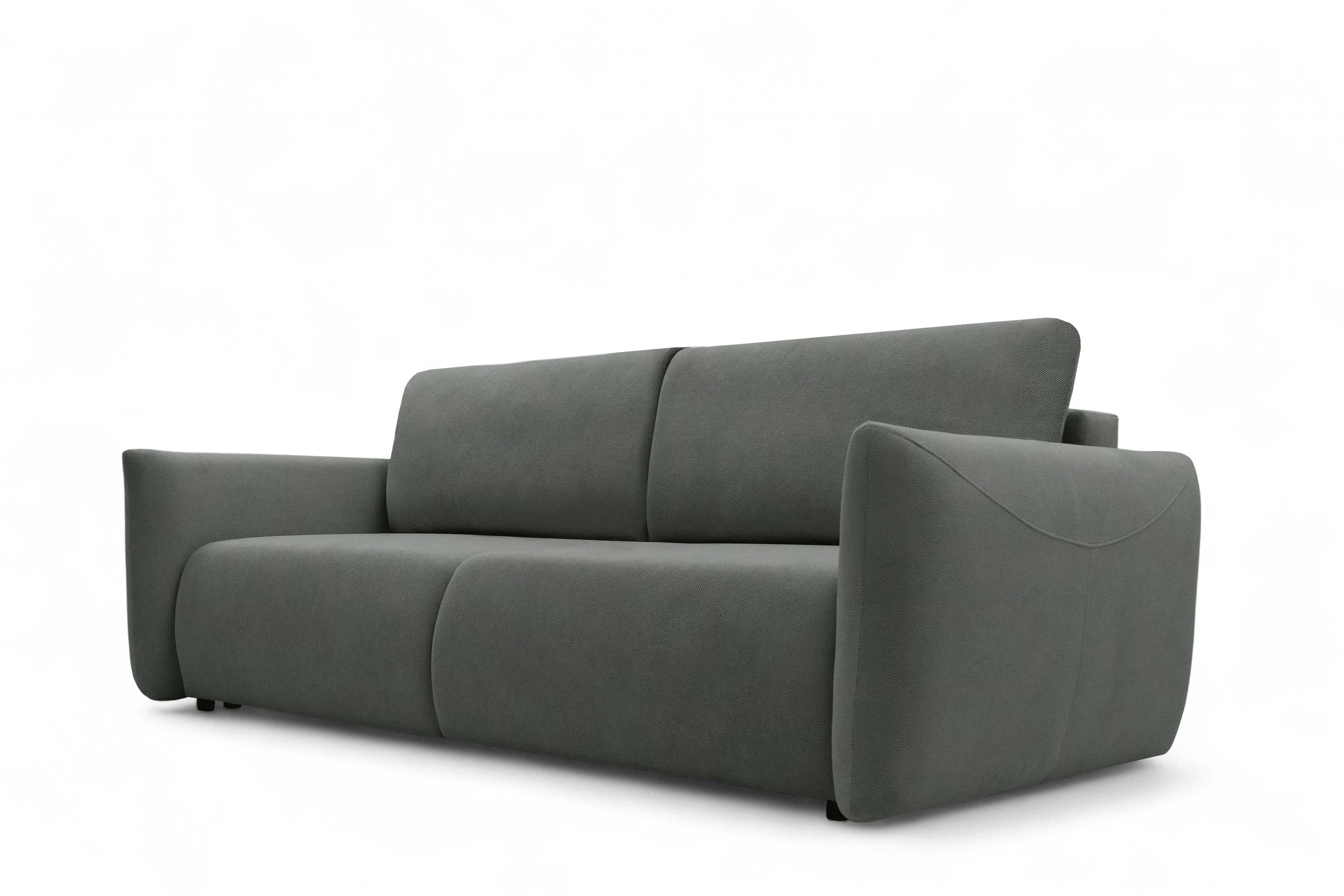 Rozkládací pohovka Calma - šedá Curio 93 Pohovka Calma rozkladana - šedá Pletenina hydrofobowa Curio 93