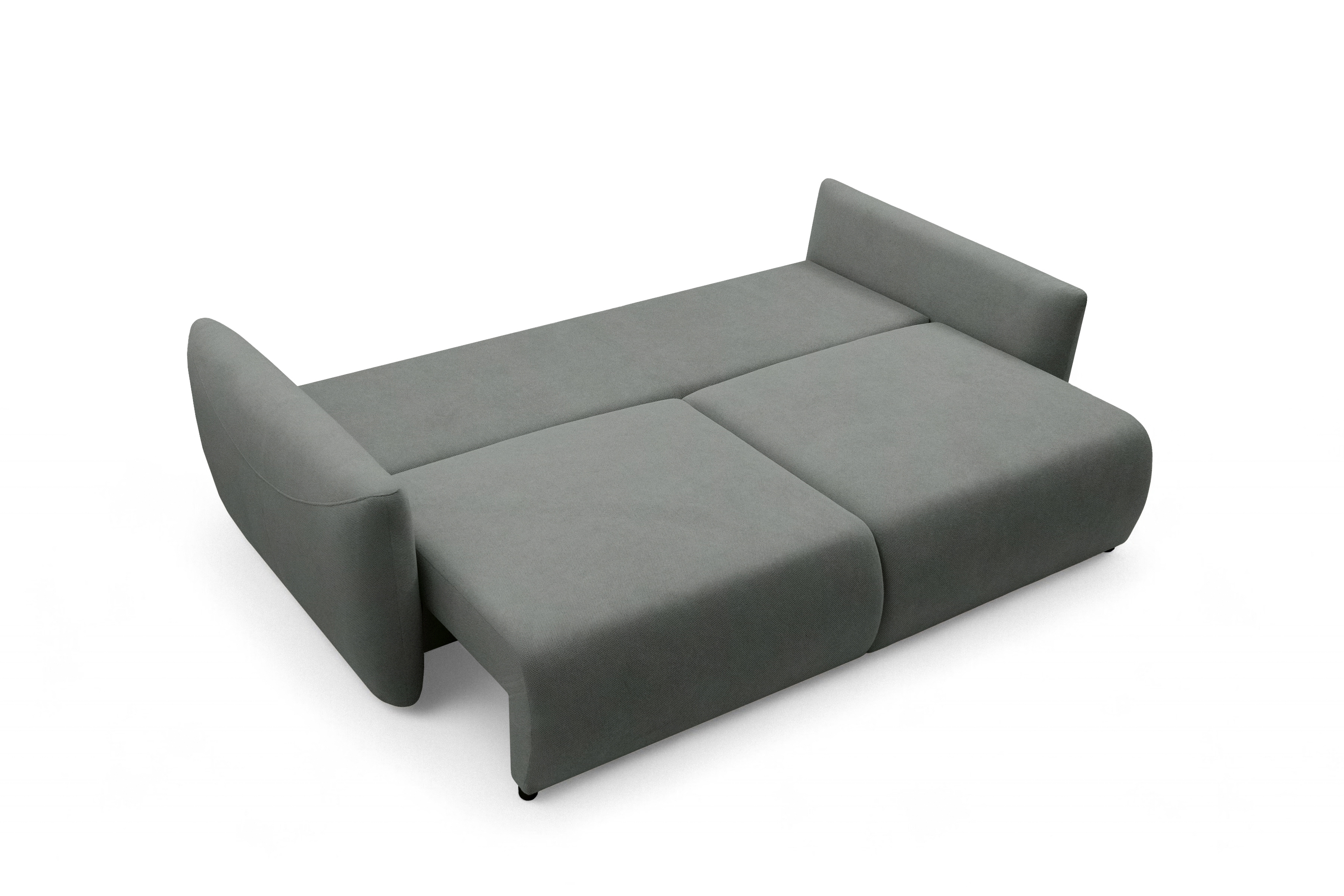 Rozkládací pohovka Calma - šedá Curio 93 Pohovka Calma rozkladana - šedá Pletenina hydrofobowa Curio 93