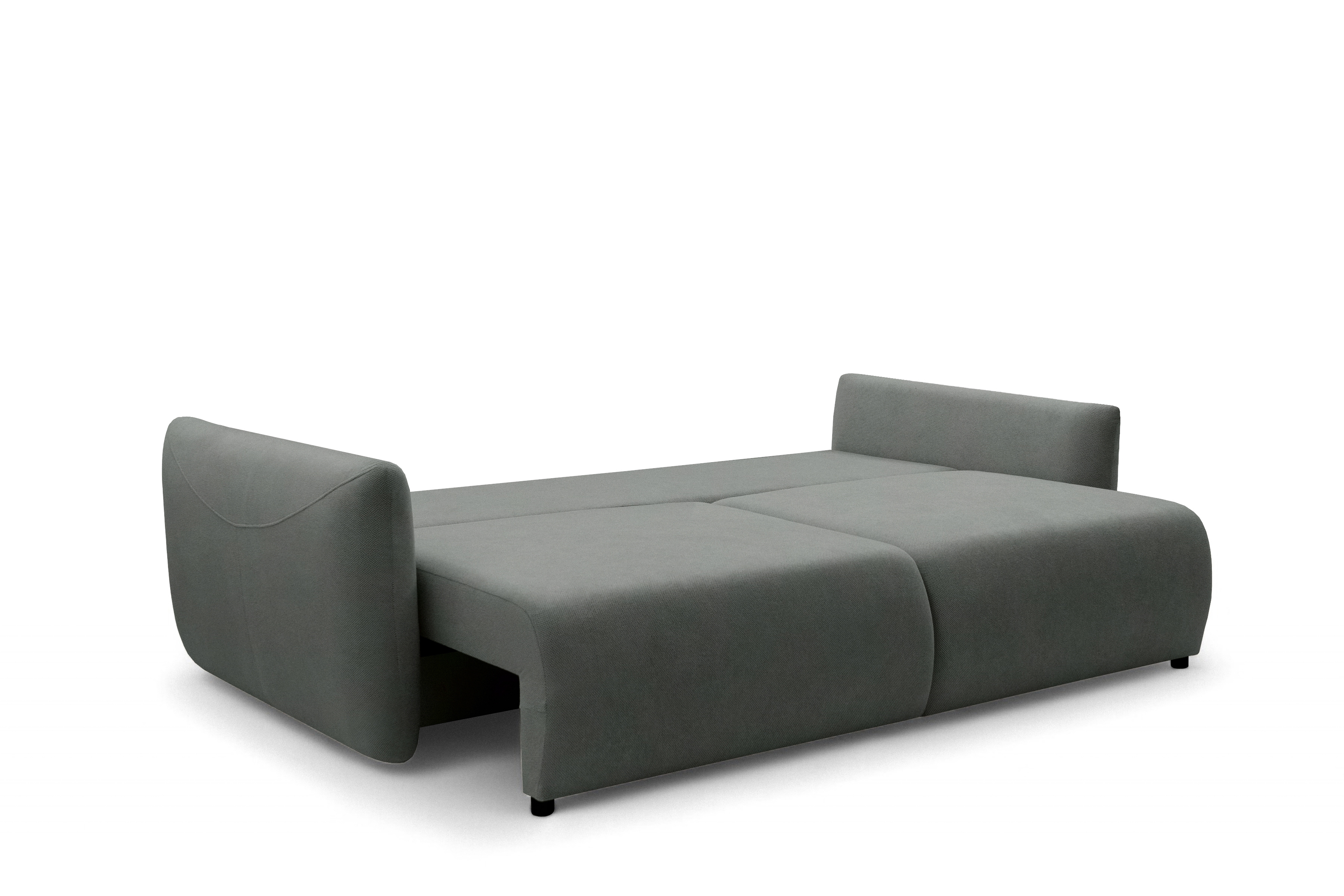 Rozkládací pohovka Calma - šedá Curio 93 Pohovka Calma rozkladana - šedá Pletenina hydrofobowa Curio 93