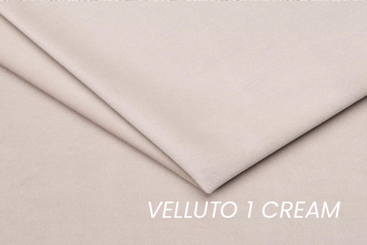 Rozkládací pohovka Carla - krémový samet Velluto 1 / nožky buk Pohovka Carla rozkládací - Krémový samet Velluto 1 Cream / buk 