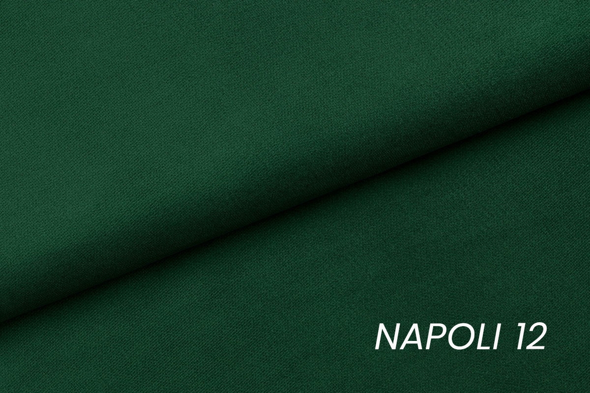 Moderná pohovka Nicole - zelený zamat Napoli 12 / zlaté nožičky - Koncovka Série Pohovka do obývacej izby Nicole - Zelený zamat ľahkočistiaci Napoli 12 / nožičky zlote