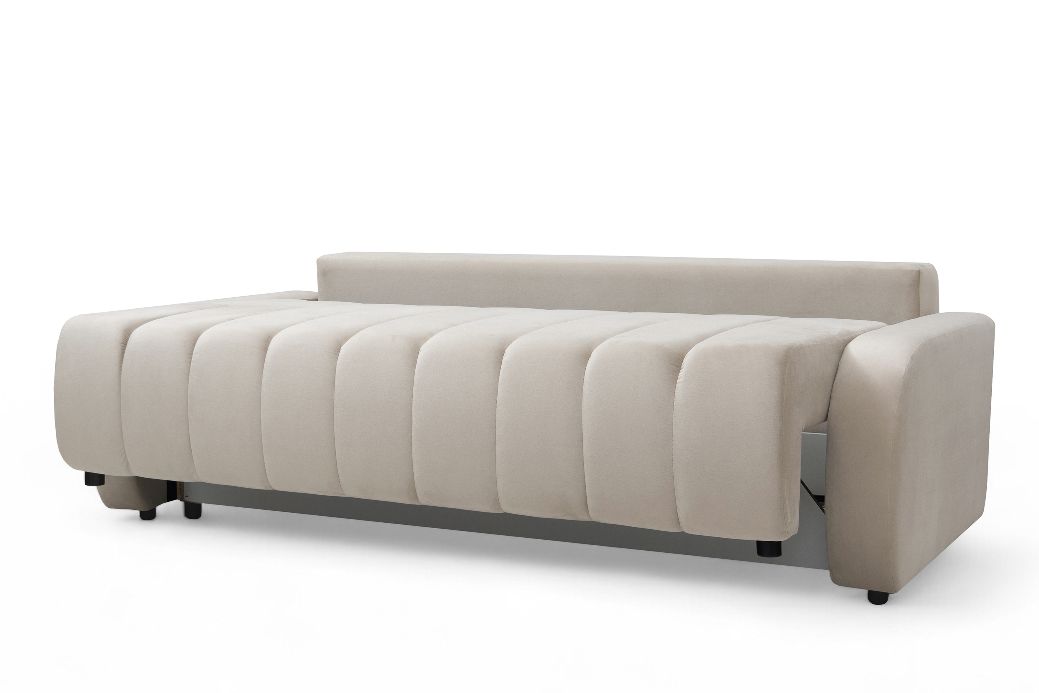 Pohovka Lapios s funkciou spania - béžový zamat Velluto 2 Beige Pohovka Lapios s funkciou spánku - béžový zamat Velluto 2 Beige