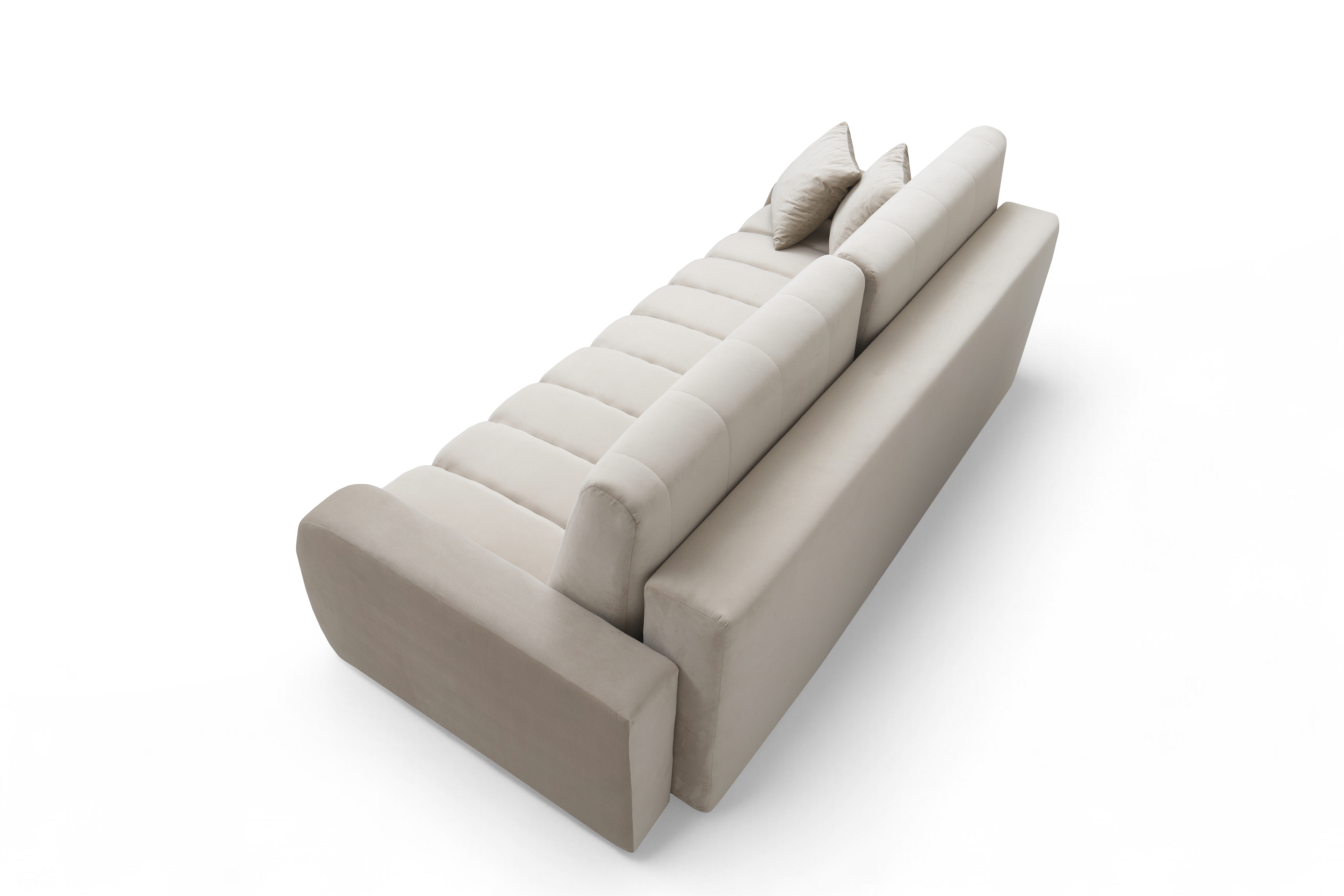 Pohovka Lapios s funkciou spania - béžový zamat Velluto 2 Beige Pohovka Lapios s funkciou spánku - béžový zamat Velluto 2 Beige