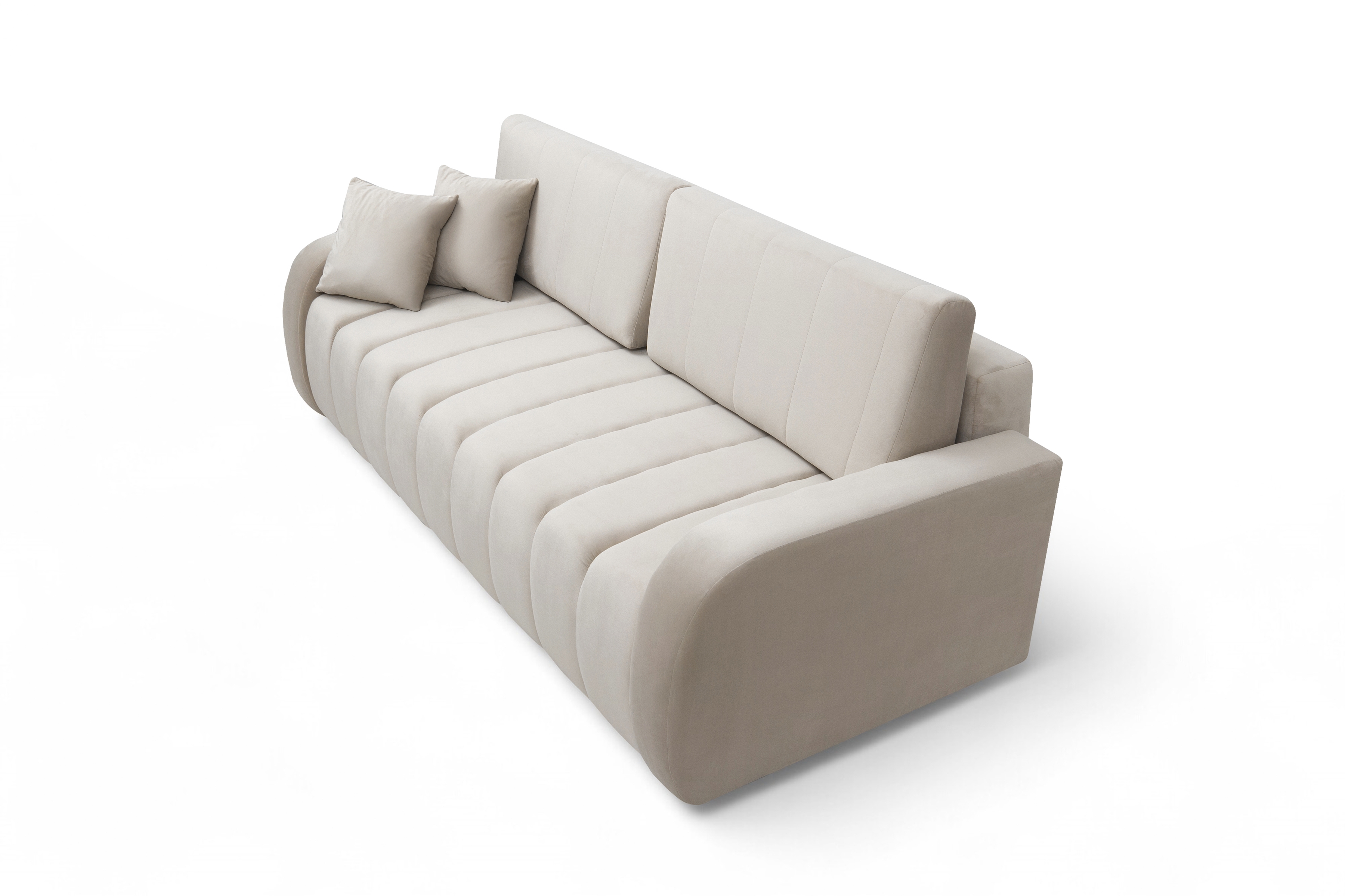 Pohovka Lapios s funkciou spania - béžový zamat Velluto 2 Beige Pohovka Lapios s funkciou spánku - béžový zamat Velluto 2 Beige