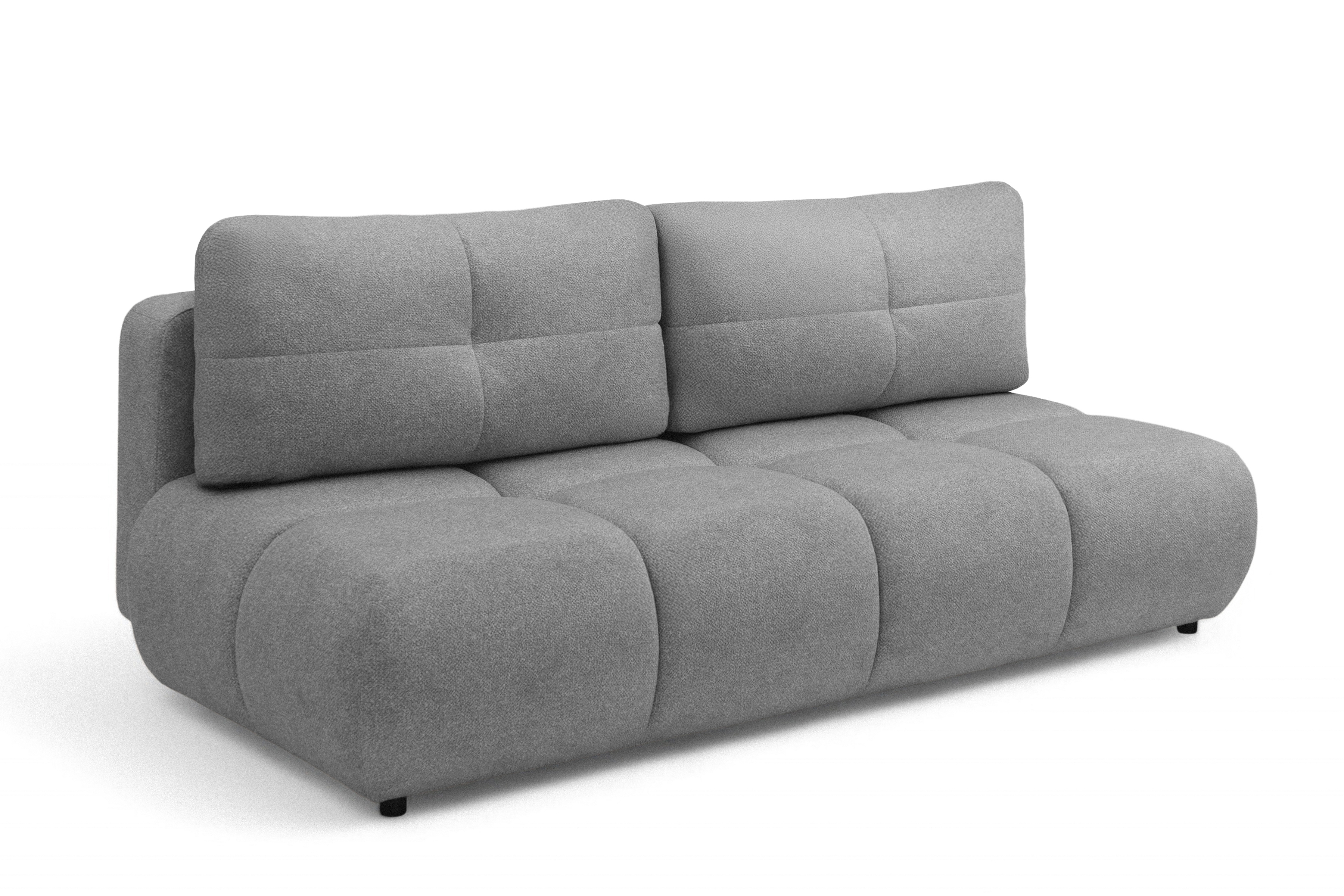 Pohovka Lerio s rozkládací funkcí - světle šedá hydrofobní tkanina Blur 18 Pohovka Lerio rozkládací - jasno šedá Pletenina hydrofobowa Blur 18