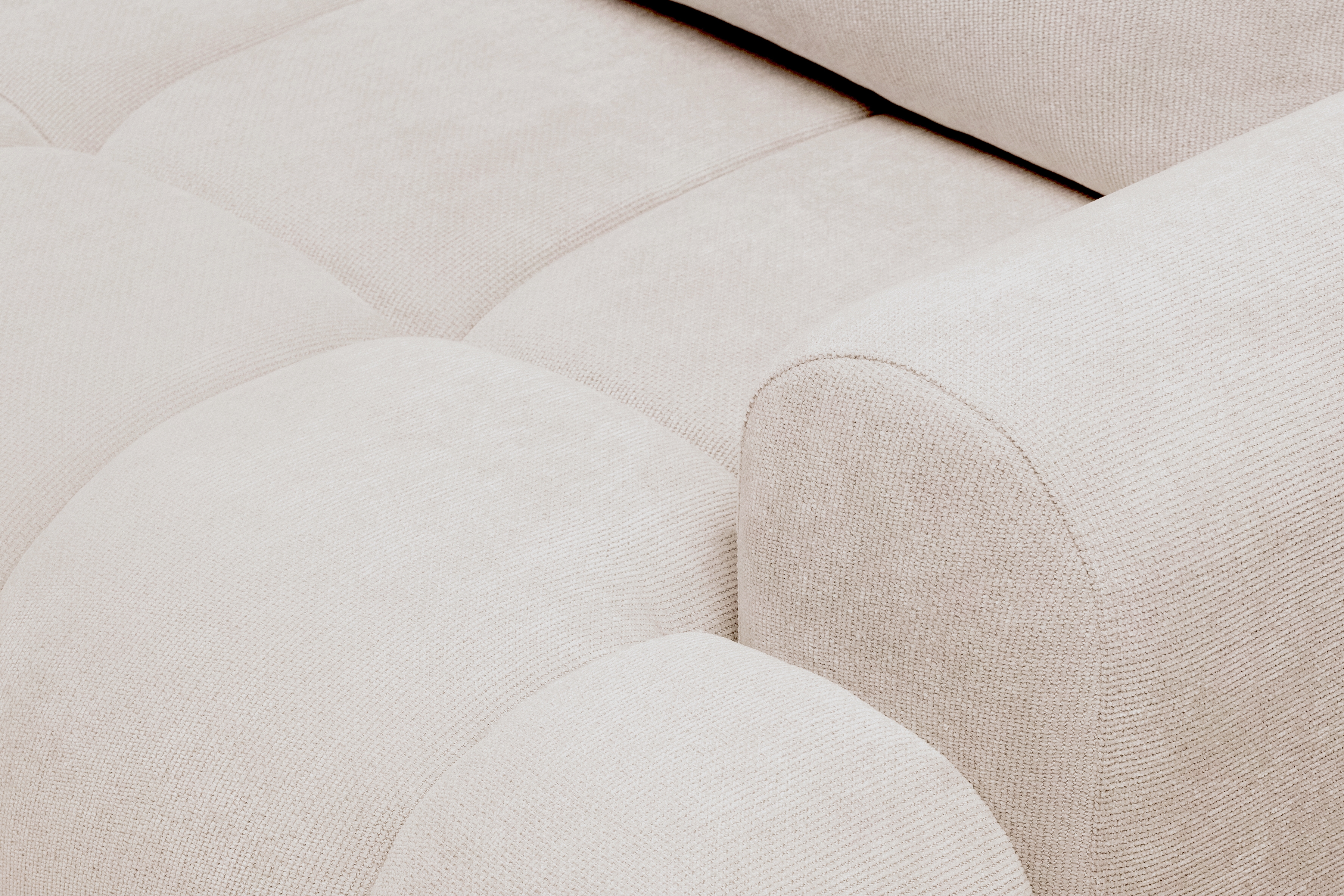 Rozkládací pohovka Lutario s funkcí spánku - béžová hydrofobní tkanina Venice 2026 Pohovka Lutario rozkládací - béžová plecionka hydrofobowa Venice 2026