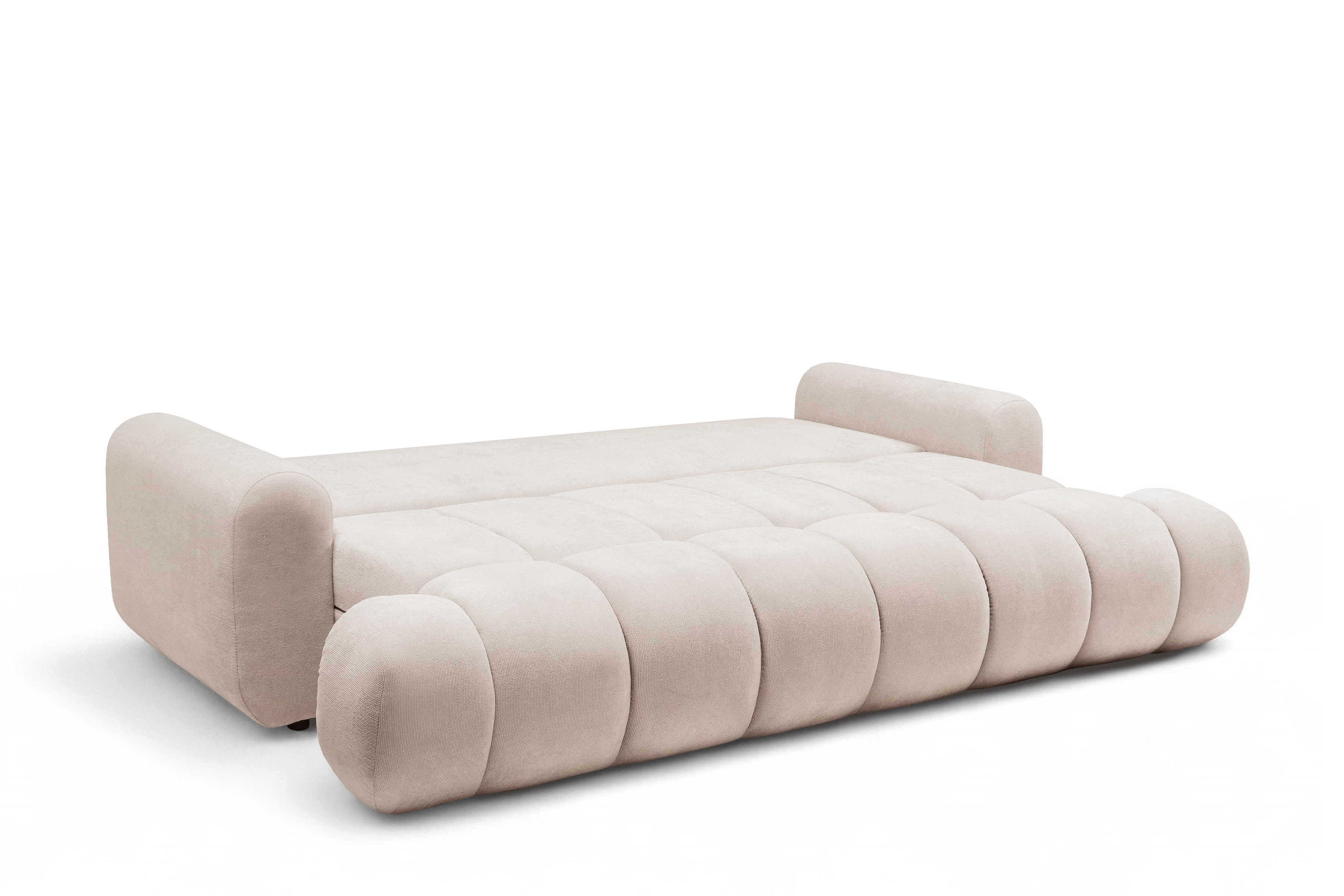 Rozkládací pohovka Lutario s funkcí spánku - béžová hydrofobní tkanina Venice 2026 Pohovka Lutario rozkládací - béžová plecionka hydrofobowa Venice 2026