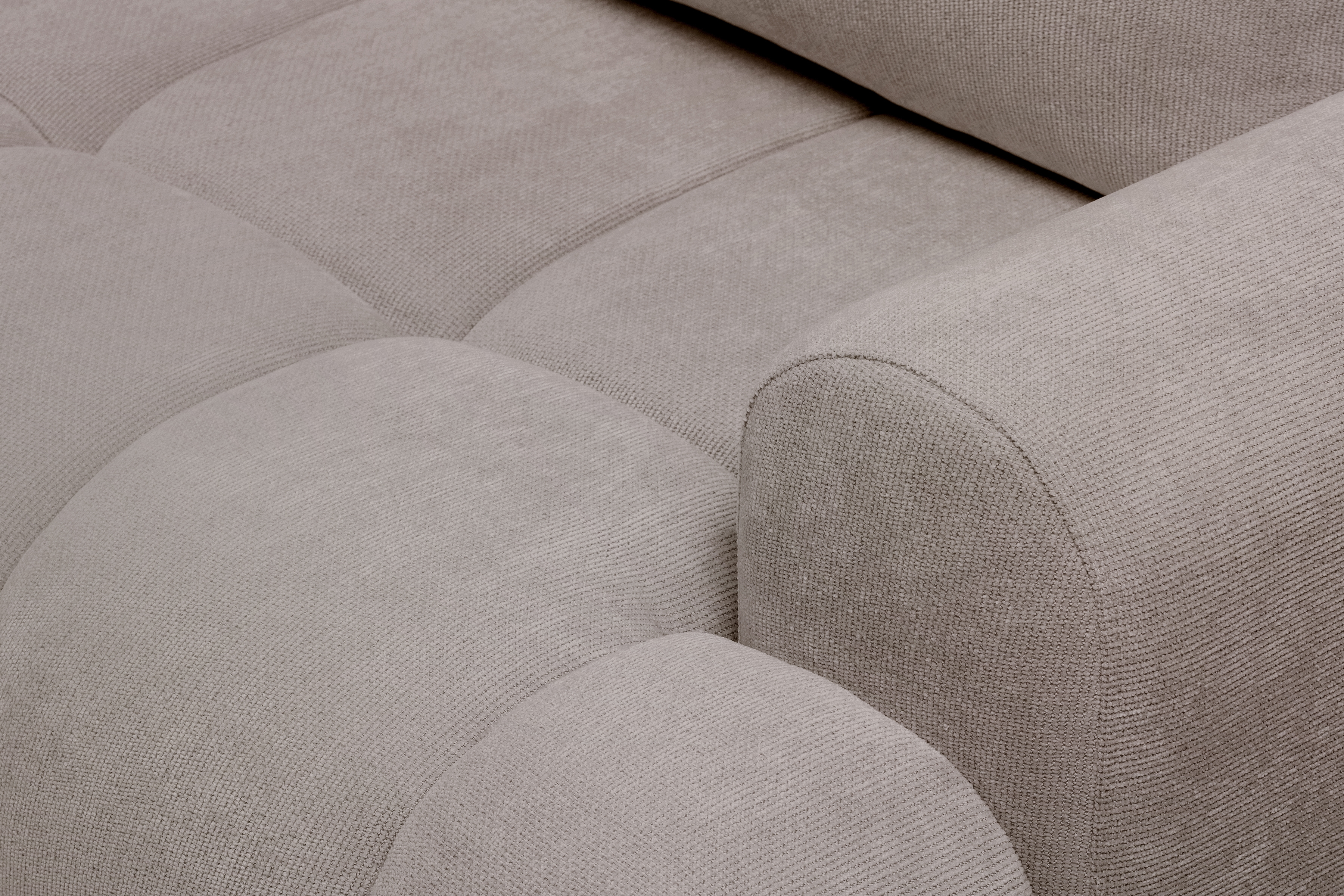 Rozkladacia pohovka Lutario s funkciou spania - tmavobéžová hydrofóbna pletenina Venice 2031 Pohovka Lutario s funkciou spánku - ciemnobezowa plecionka hydrofobowa Venice 2031