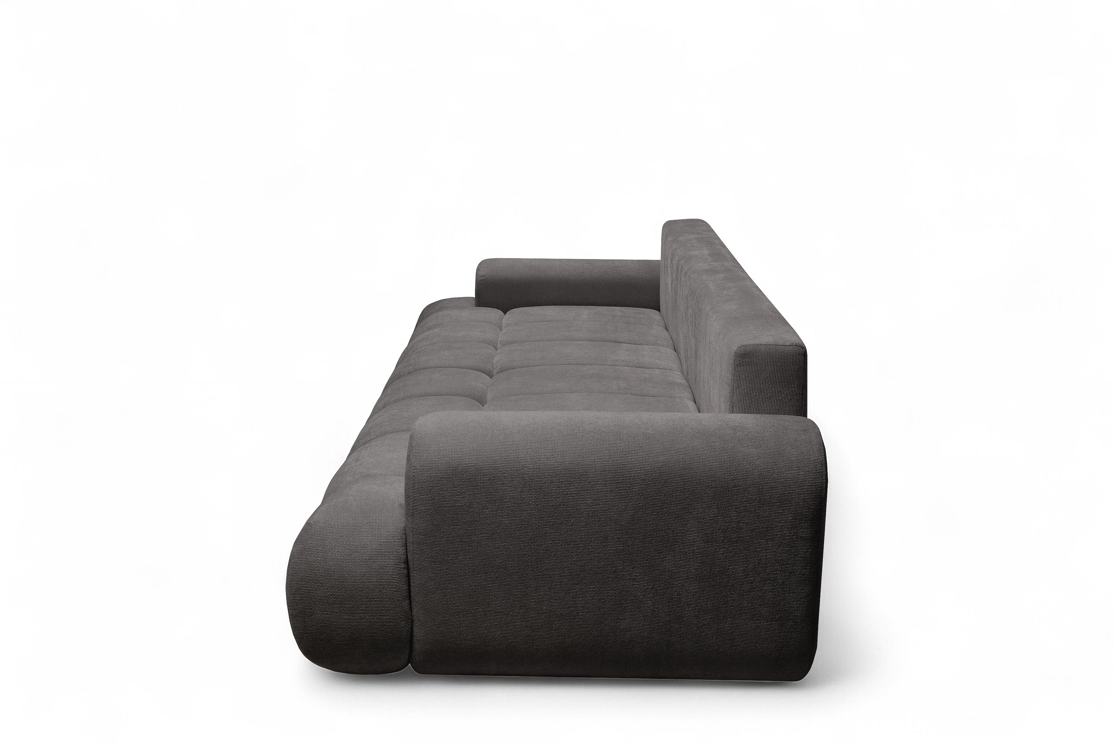 Rozkladacia pohovka Lutario s funkciou spania - tmavosivá hydrofóbna pletenina Venice 2021 Pohovka Lutario s funkciou spánku - ciemnoszara plecionka hydrofobowa Venice 2021