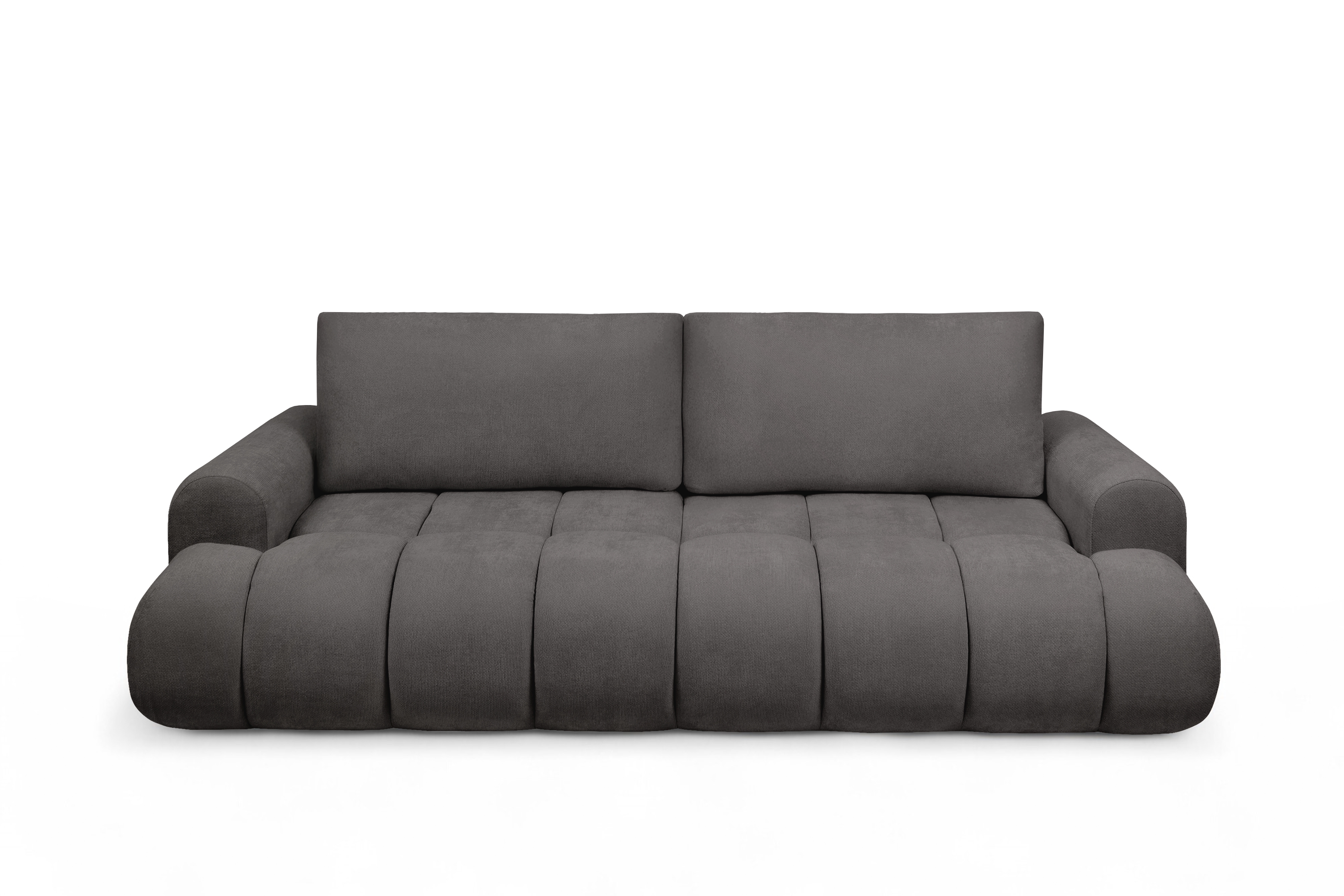 Rozkladacia pohovka Lutario s funkciou spania - tmavosivá hydrofóbna pletenina Venice 2021 Pohovka Lutario s funkciou spánku - ciemnoszara plecionka hydrofobowa Venice 2021