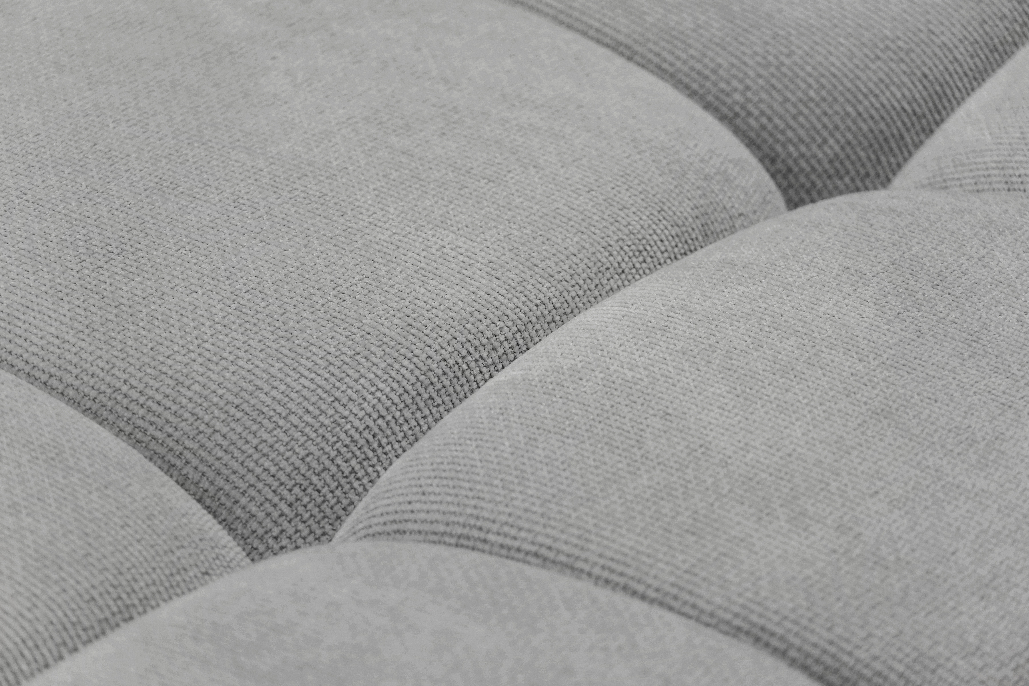 Rozkládací pohovka Lutario s funkcí spánku - šedá hydrofobní tkanina Venice 2023 Pohovka Lutario rozkládací - šedá plecionka hydrofobowa Venice 2023