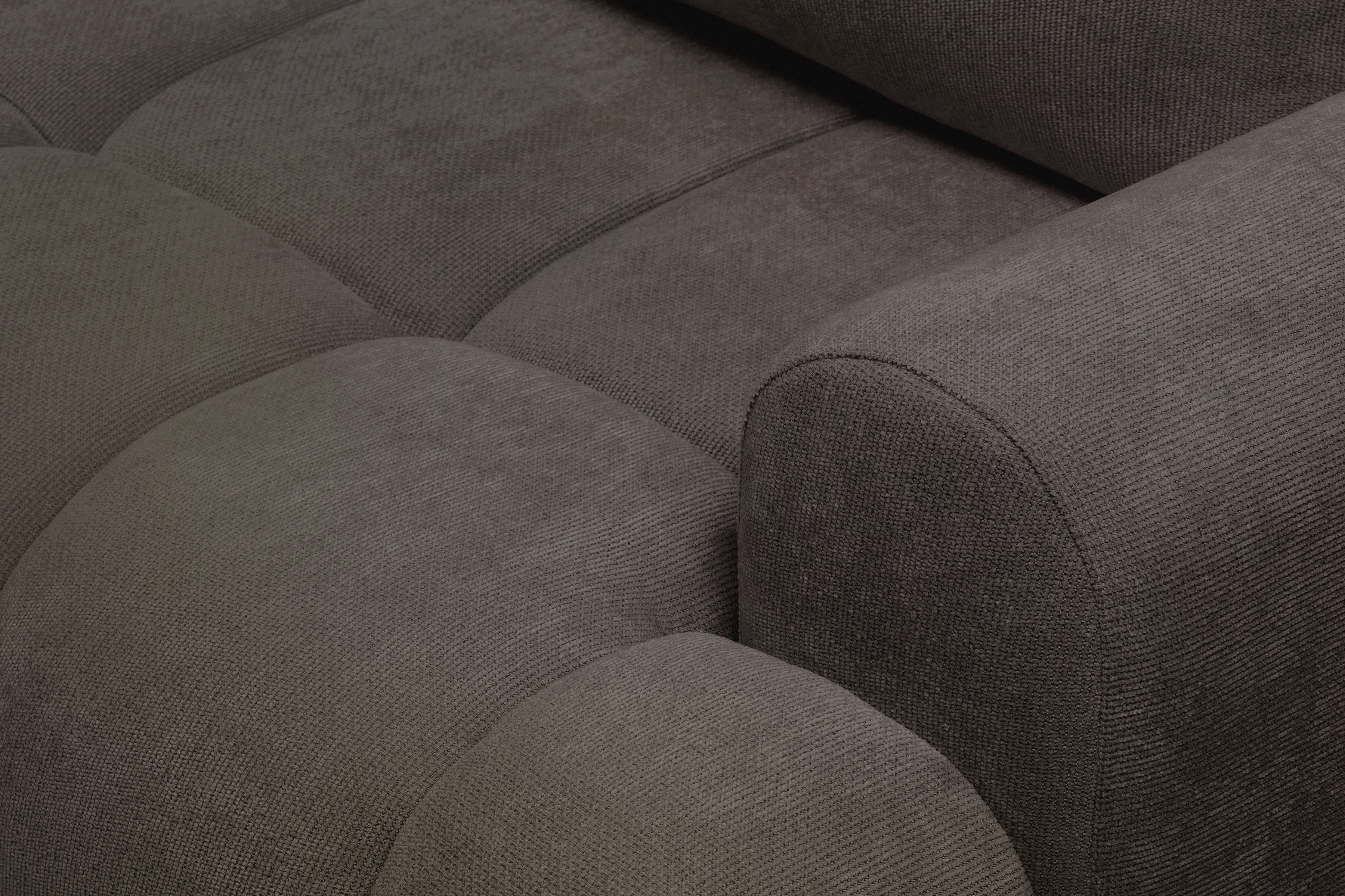 Rozkladacia pohovka Lutario s funkciou spania - sivohnedá pletenina hydrofóbna Venice 2022 Pohovka Lutario s funkciou spánku - szarobrazowa plecionka hydrofobowa Venice 2022