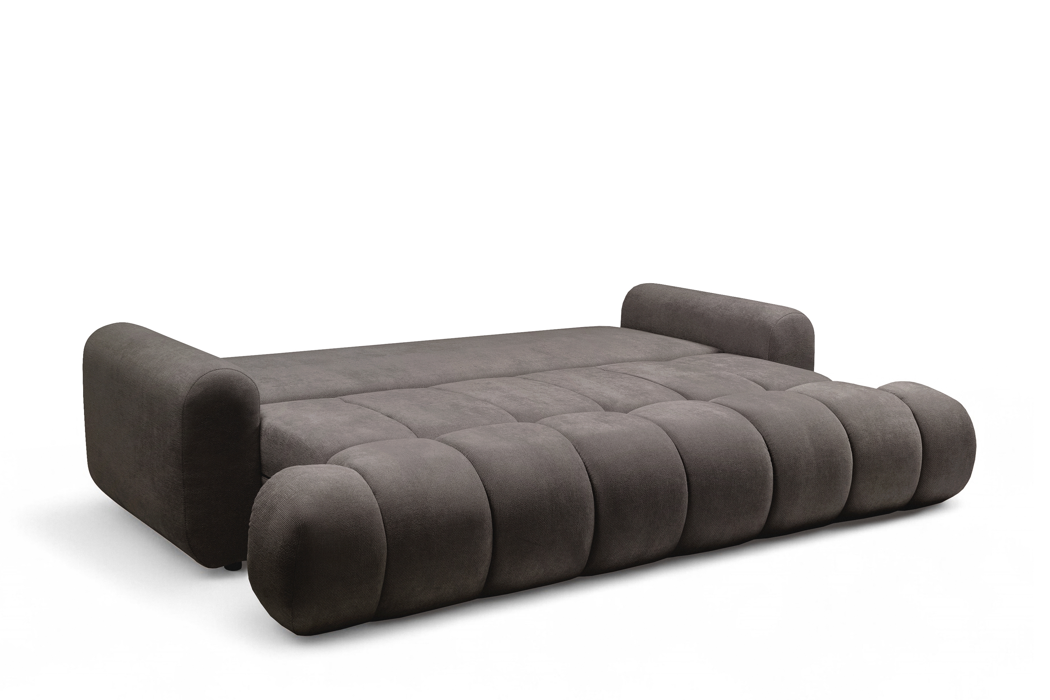 Rozkladacia pohovka Lutario s funkciou spania - sivohnedá pletenina hydrofóbna Venice 2022 Pohovka Lutario s funkciou spánku - szarobrazowa plecionka hydrofobowa Venice 2022