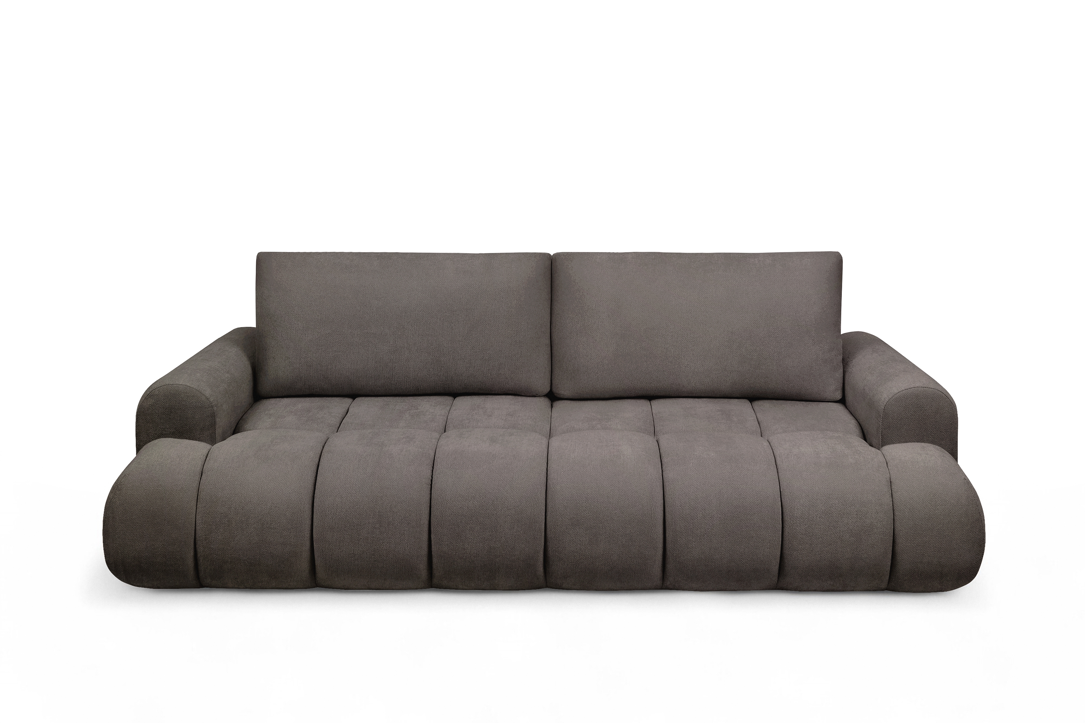 Rozkladacia pohovka Lutario s funkciou spania - sivohnedá pletenina hydrofóbna Venice 2022 Pohovka Lutario s funkciou spánku - szarobrazowa plecionka hydrofobowa Venice 2022