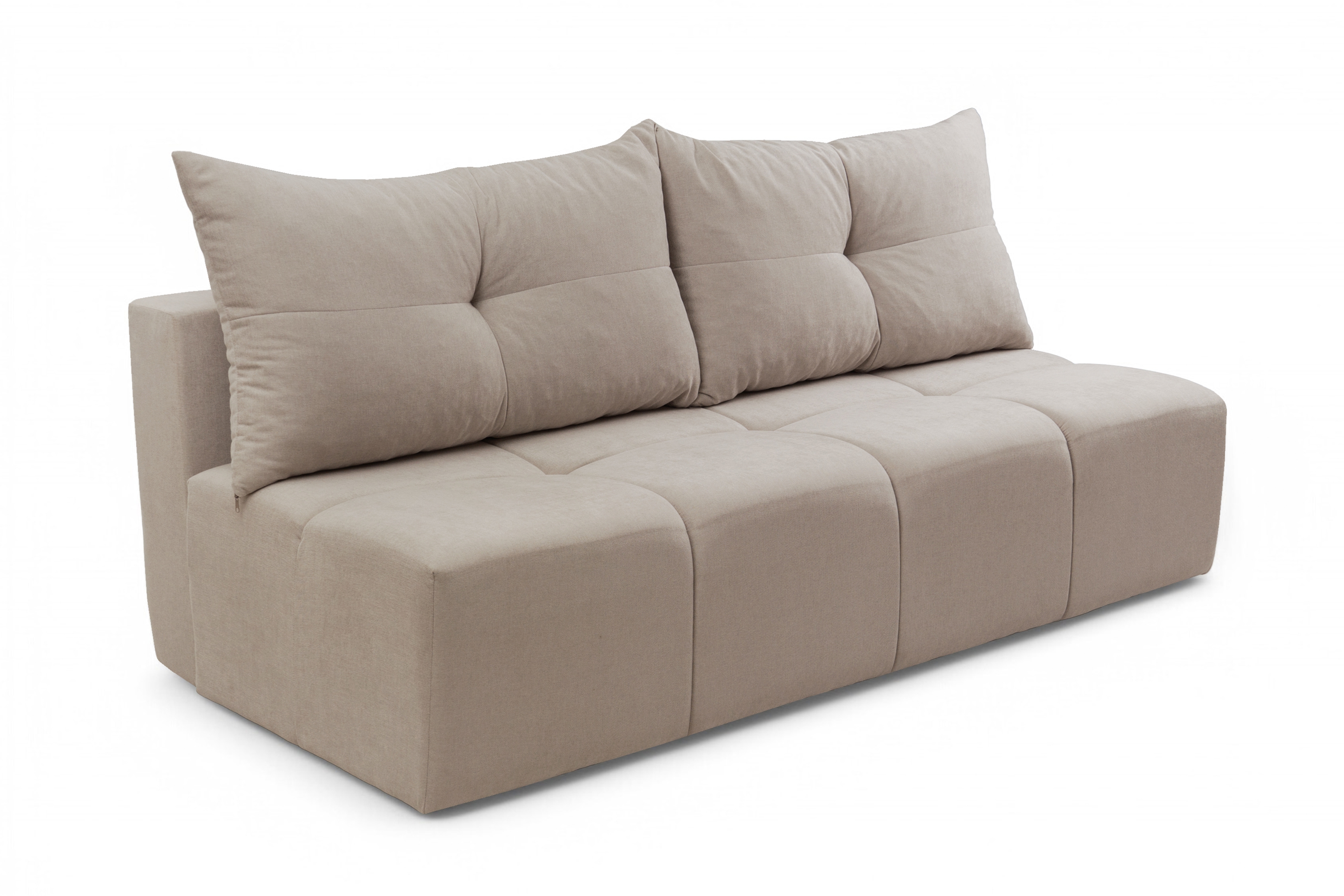 Rozkladacia pohovka Natario s úložným priestorom – tmavobéžový šenil Wind 11 Pohovka Natario rozkladana S vnútorným úložným priestorom- tmavý béžový šenil Wind 11