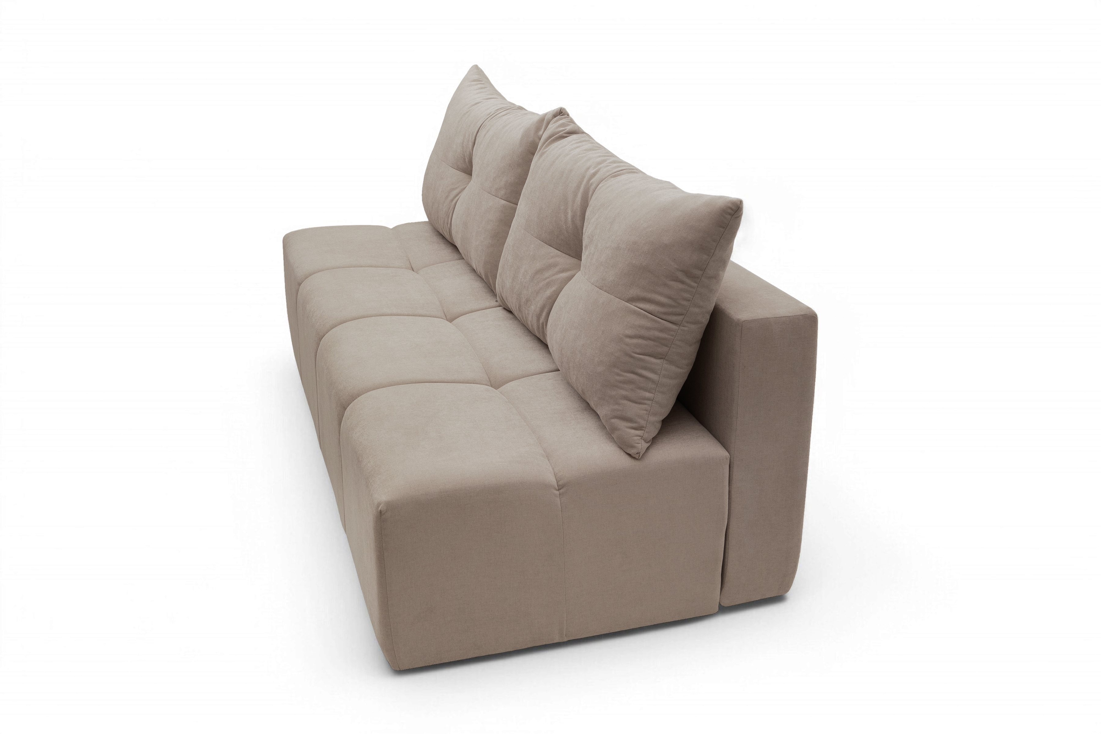 Rozkladacia pohovka Natario s úložným priestorom – tmavobéžový šenil Wind 11 Pohovka Natario rozkladana S vnútorným úložným priestorom- tmavý béžový šenil Wind 11