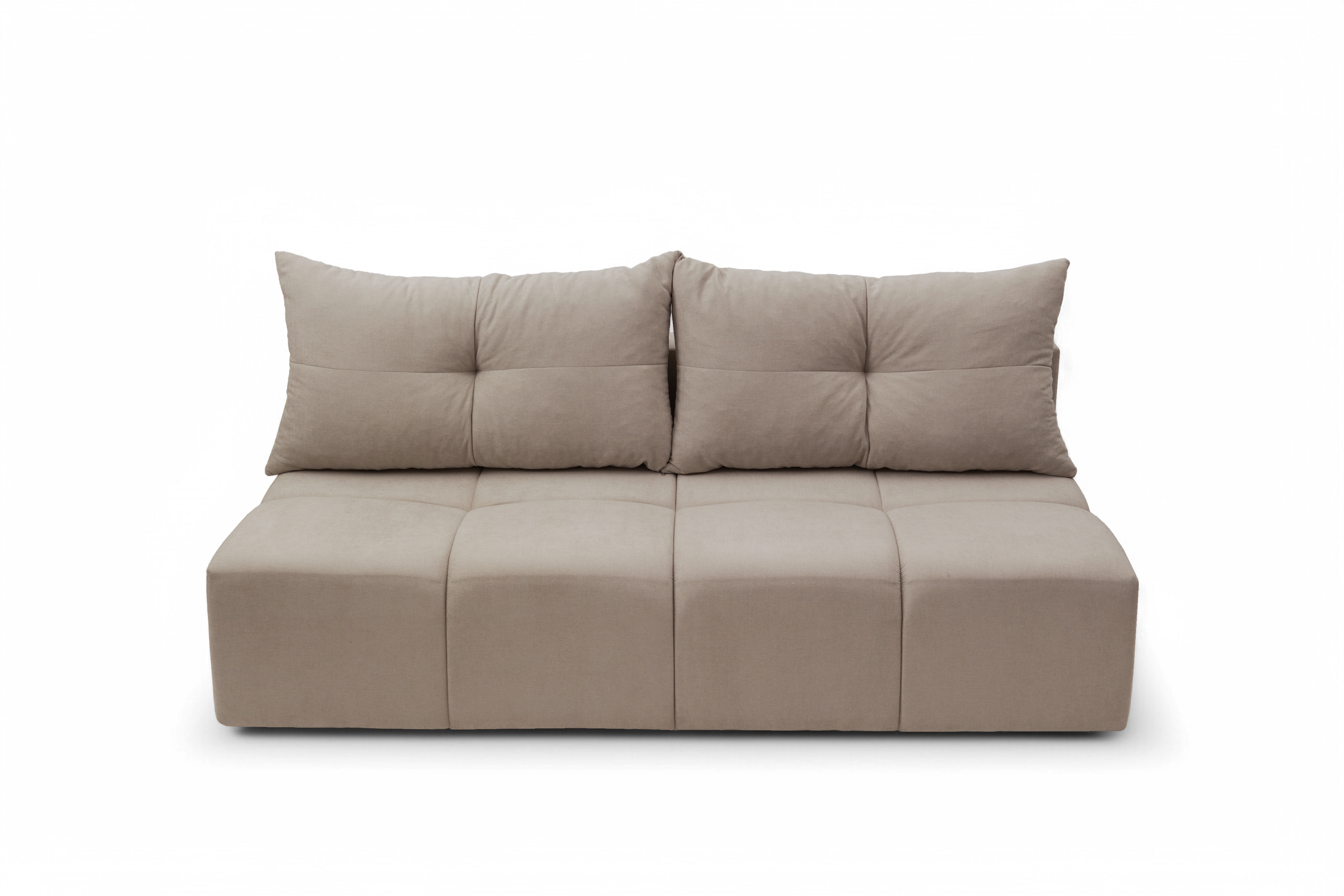 Rozkladacia pohovka Natario s úložným priestorom – tmavobéžový šenil Wind 11 Pohovka Natario rozkladana S vnútorným úložným priestorom- tmavý béžový šenil Wind 11