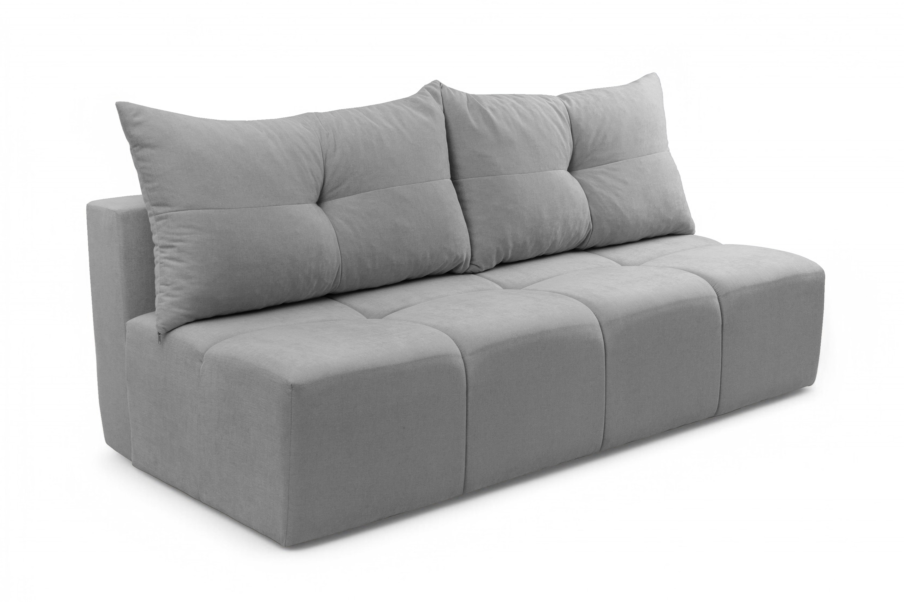 Rozkladacia pohovka Natario s úložným priestorom – sivý šenil Wind 90 Pohovka Natario rozkladana S vnútorným úložným priestorom- šedý šenil Wind 90