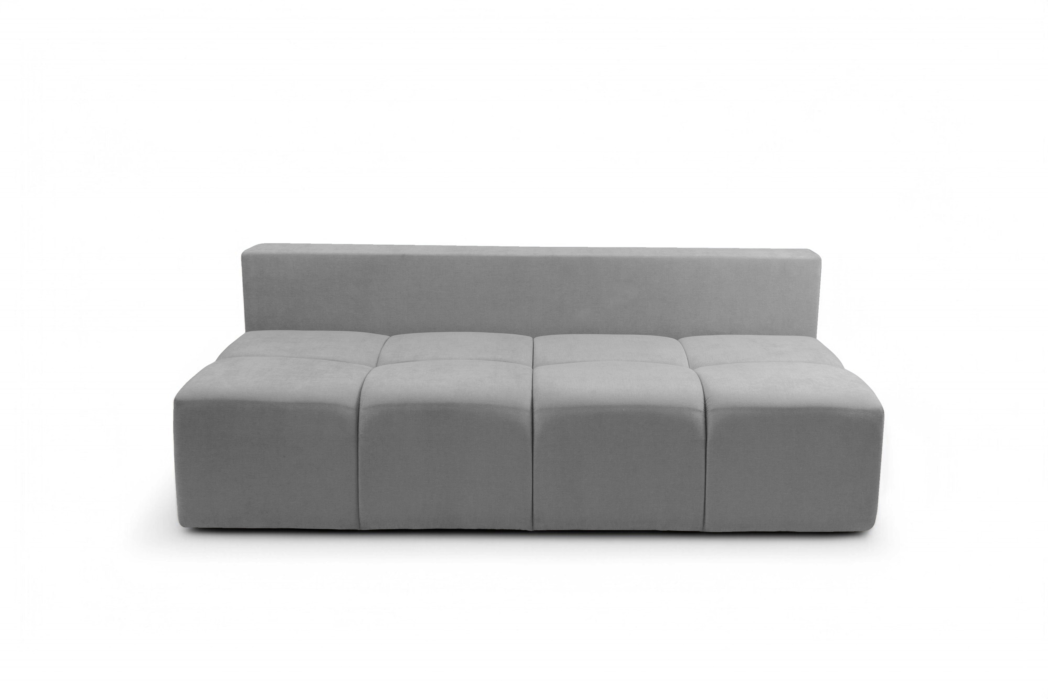 Rozkladacia pohovka Natario s úložným priestorom – sivý šenil Wind 90 Pohovka Natario rozkladana S vnútorným úložným priestorom- šedý šenil Wind 90