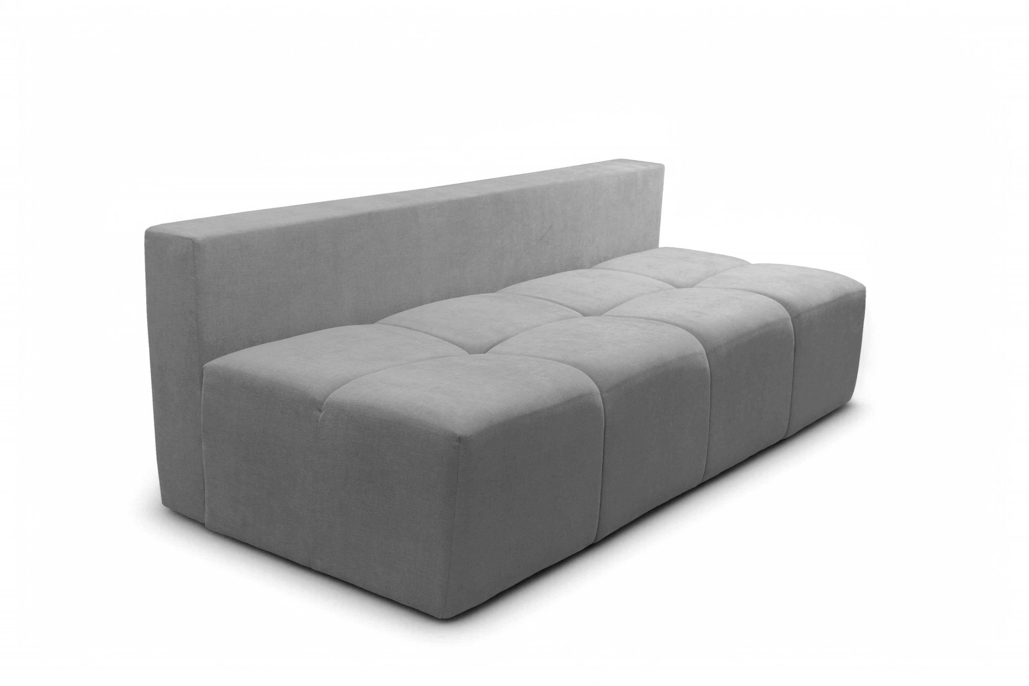 Rozkladacia pohovka Natario s úložným priestorom – sivý šenil Wind 90 Pohovka Natario rozkladana S vnútorným úložným priestorom- šedý šenil Wind 90