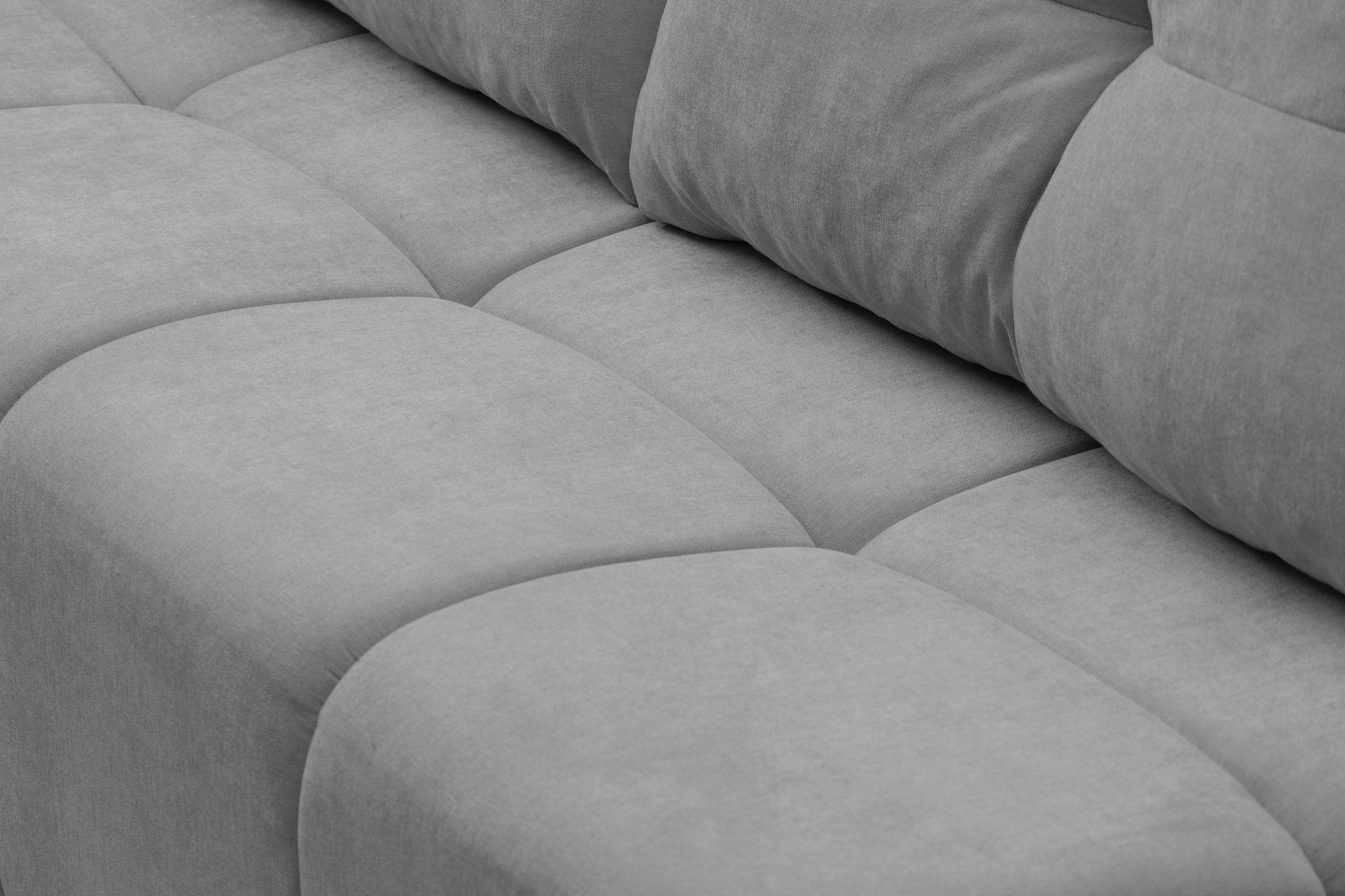 Rozkladacia pohovka Natario s úložným priestorom – sivý šenil Wind 90 Pohovka Natario rozkladana S vnútorným úložným priestorom- šedý šenil Wind 90