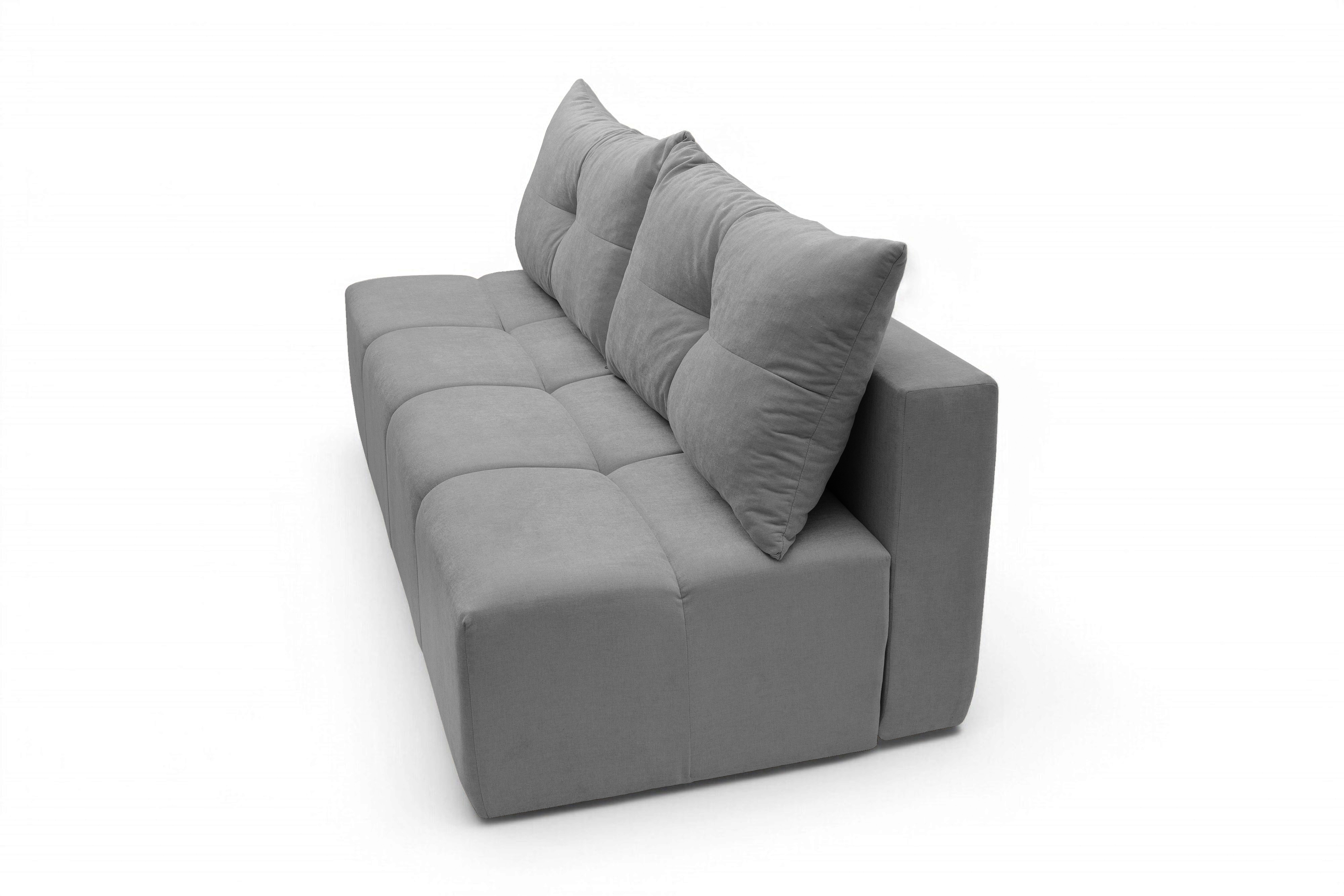 Rozkladacia pohovka Natario s úložným priestorom – sivý šenil Wind 90 Pohovka Natario rozkladana S vnútorným úložným priestorom- šedý šenil Wind 90