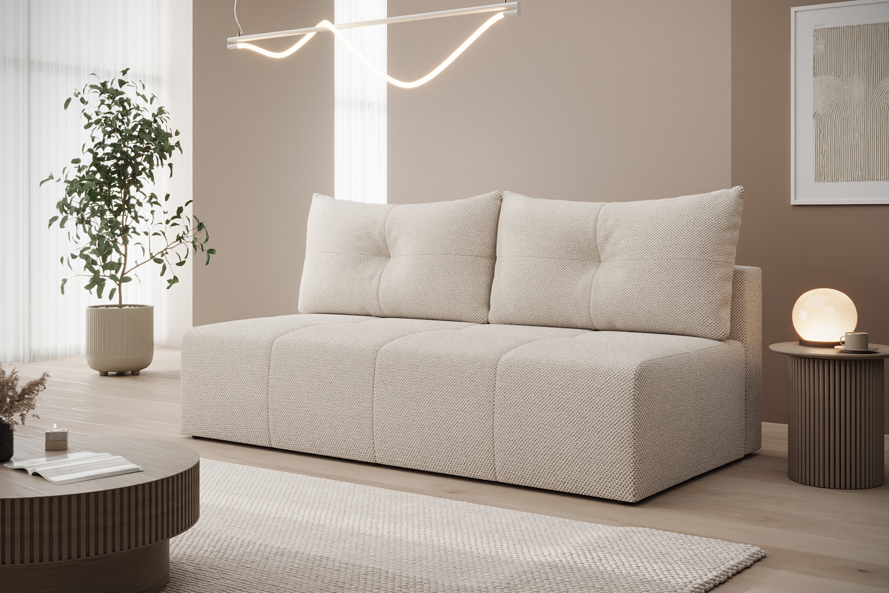 Rozkladacia pohovka Natario s úložným priestorom Pohovka Natario s funkciou spánku 