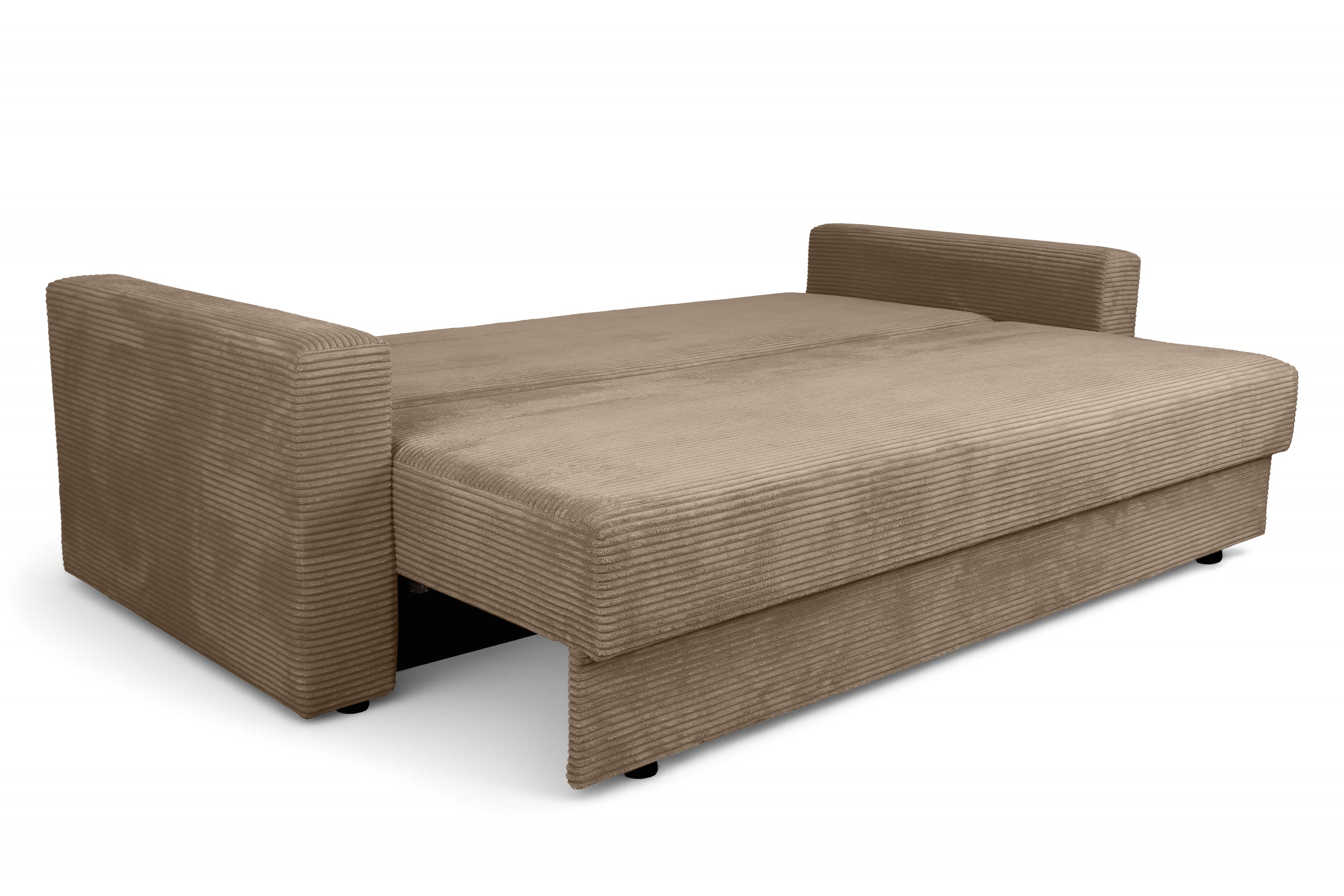 Rozkládací pohovka Bizon - béžový manšestr Lincoln 17 Pohovka rozkladana pro obývacího pokoje Bizon - béžová manšestr Lincoln 17