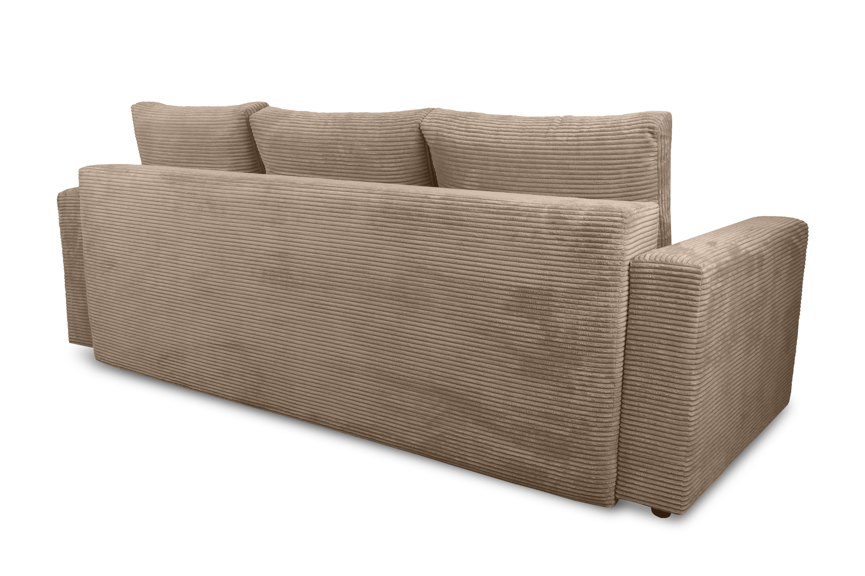 Rozkládací pohovka Bizon - béžový manšestr Lincoln 17 Pohovka rozkladana pro obývacího pokoje Bizon - béžová manšestr Lincoln 17