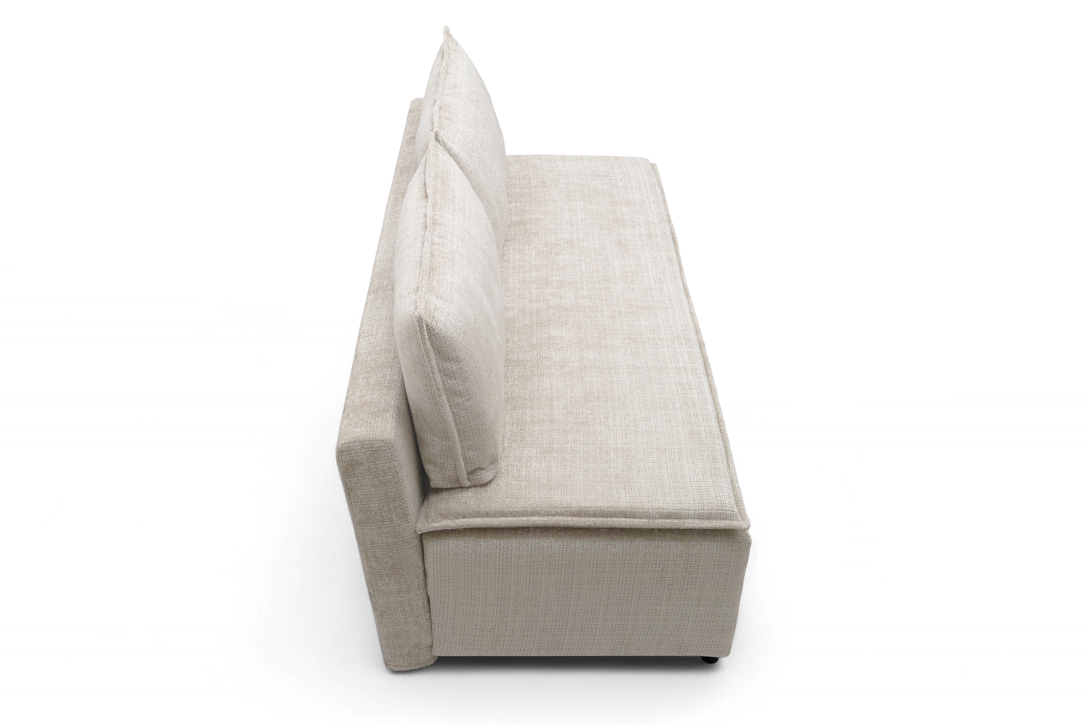 Rozkladacia pohovka Firioza - béžová žinylka Cremona 02 Pohovka rozkladana Firioza S vnútorným úložným priestorom- béžový šenil Cremona 02