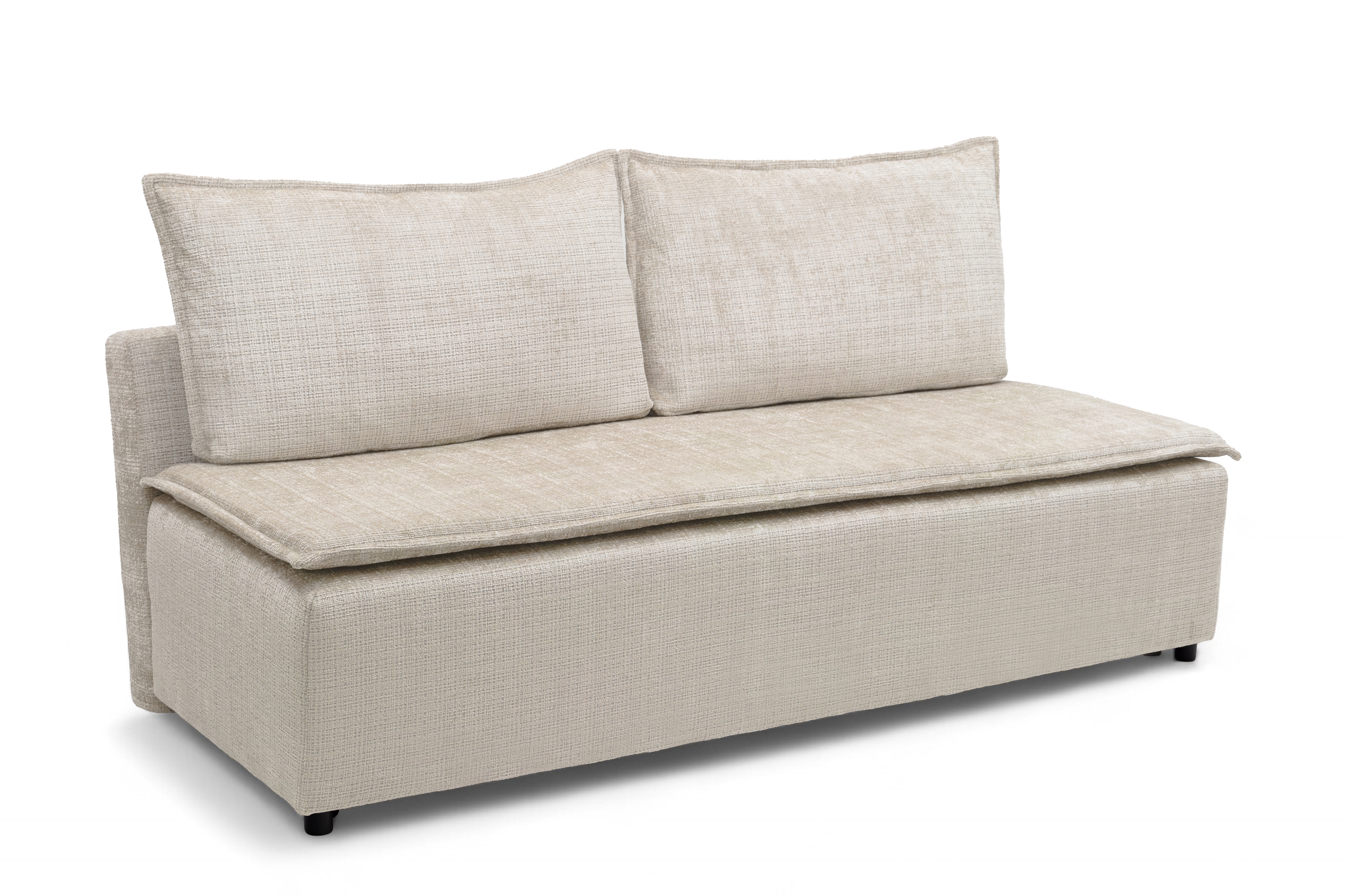 Rozkladacia pohovka Firioza - béžová žinylka Cremona 02 Pohovka rozkladana Firioza S vnútorným úložným priestorom- béžový šenil Cremona 02