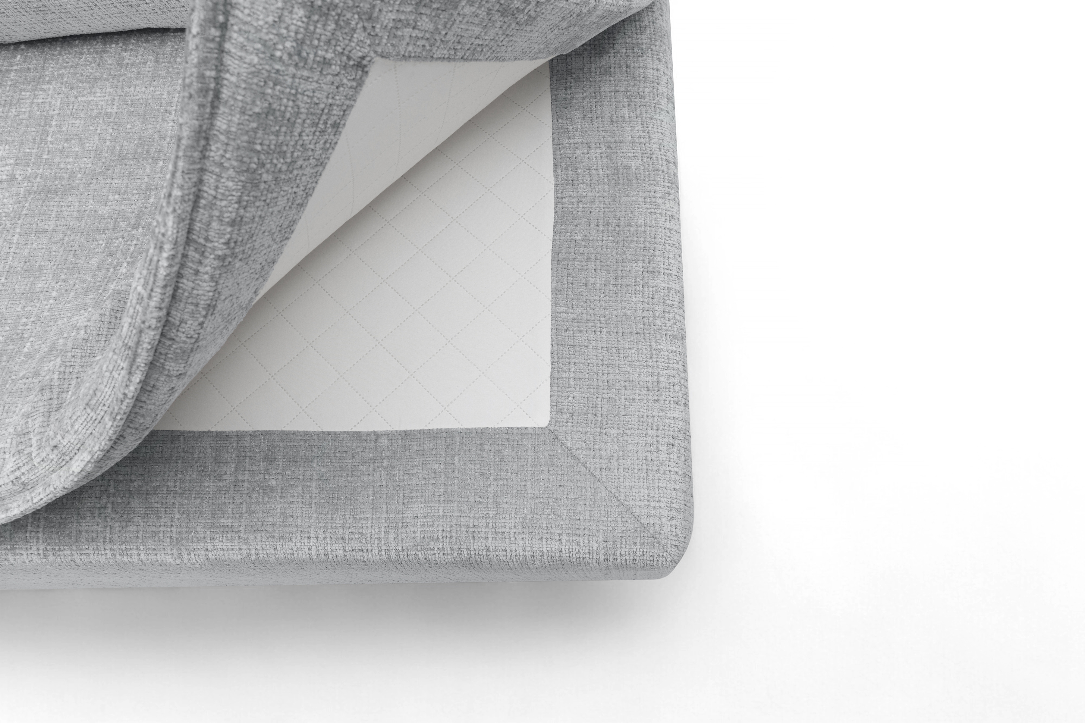 Rozkladacia pohovka Firioza - svetlošedá žinylka Cremona 81 Pohovka rozkladana Firioza S vnútorným úložným priestorom- svetlý šedý šenil Cremona 81