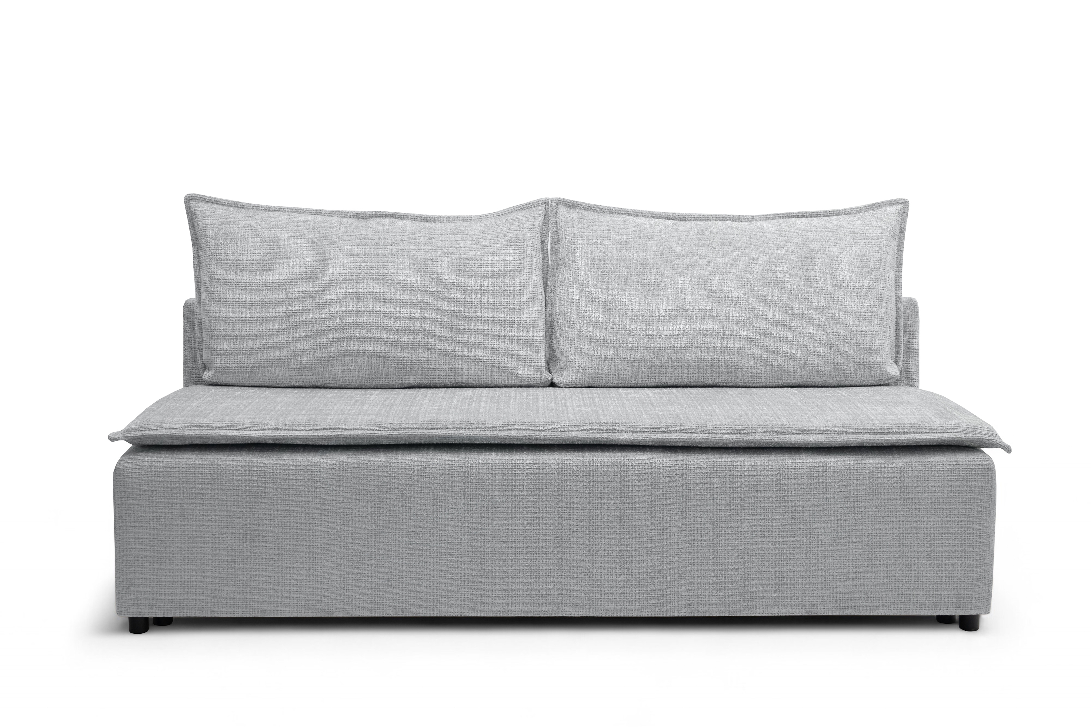 Rozkladacia pohovka Firioza - svetlošedá žinylka Cremona 81 Pohovka rozkladana Firioza S vnútorným úložným priestorom- svetlý šedý šenil Cremona 81