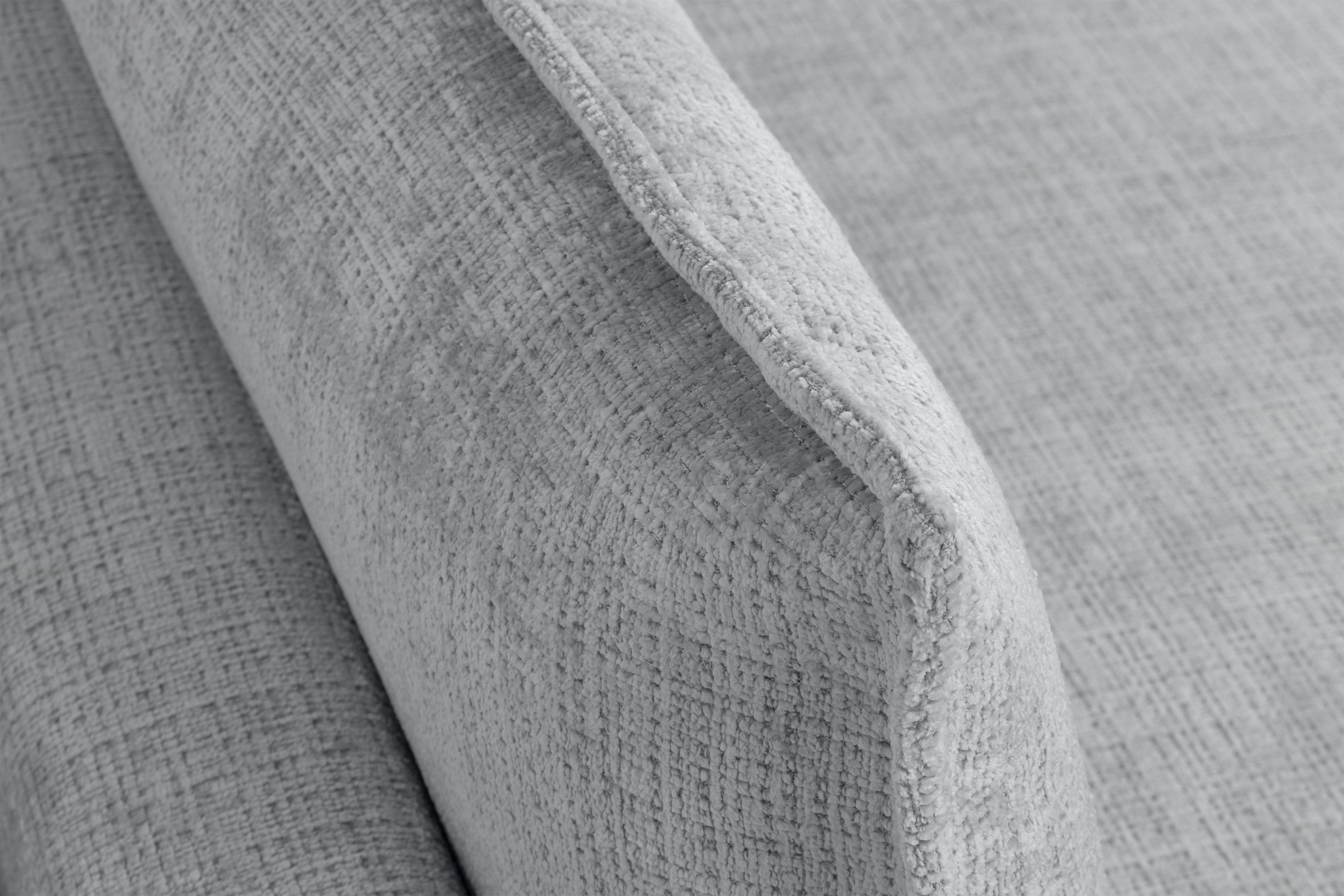 Rozkladacia pohovka Firioza - svetlošedá žinylka Cremona 81 Pohovka rozkladana Firioza S vnútorným úložným priestorom- svetlý šedý šenil Cremona 81