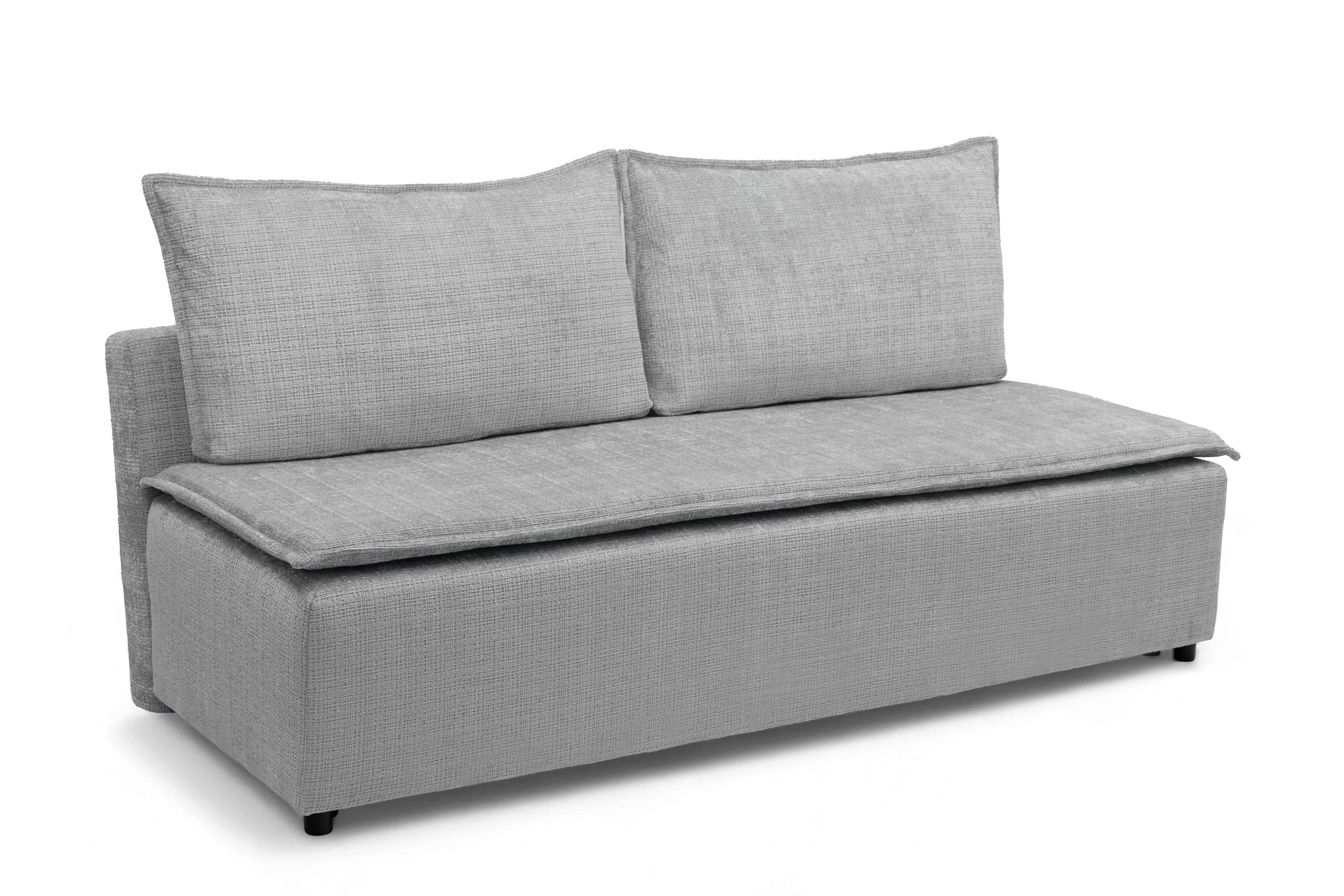 Rozkladacia pohovka Firioza - svetlošedá žinylka Cremona 81 Pohovka rozkladana Firioza S vnútorným úložným priestorom- svetlý šedý šenil Cremona 81