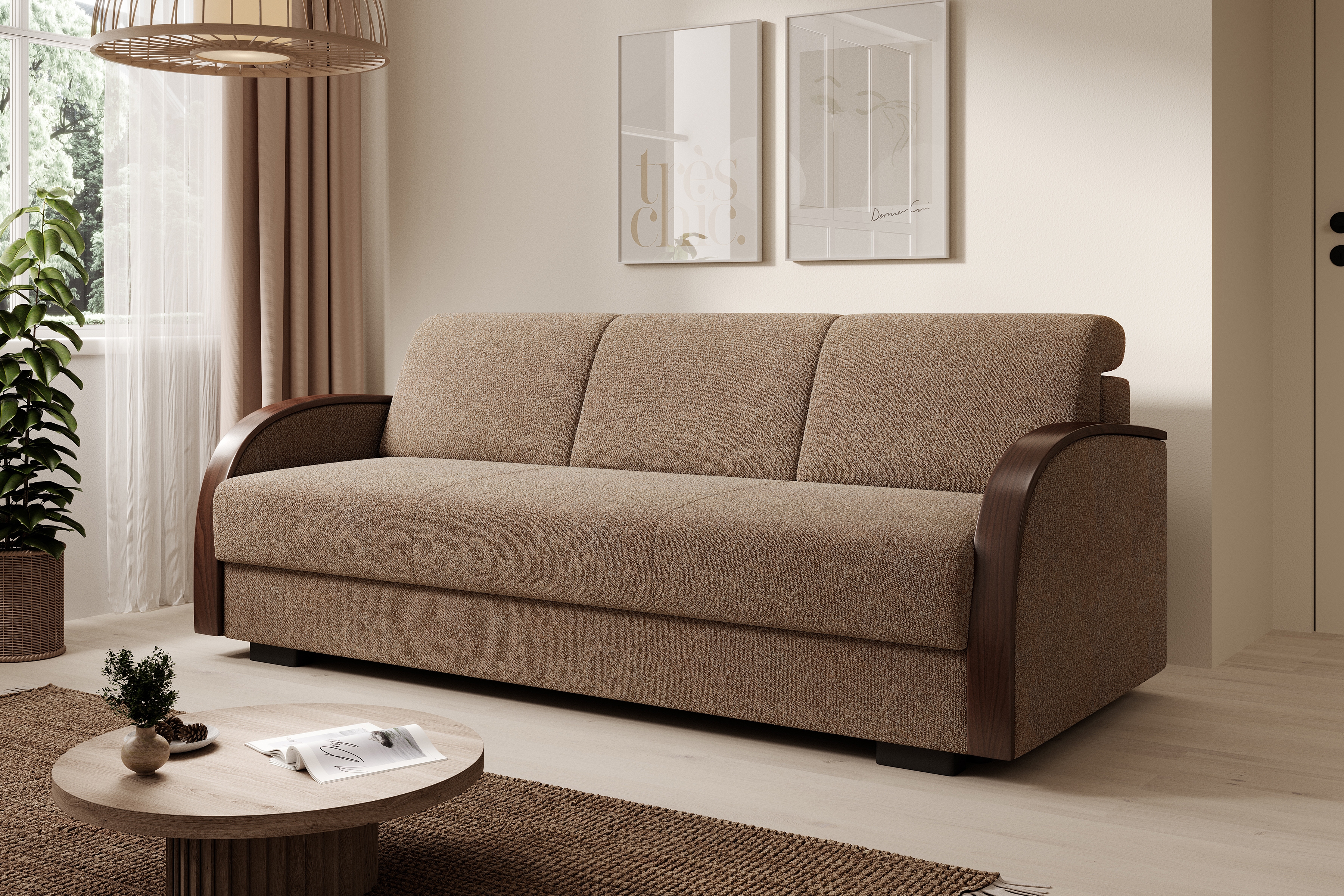 Rozkladacia pohovka Reza  Pohovka rozkladana trojmiestna Reza 