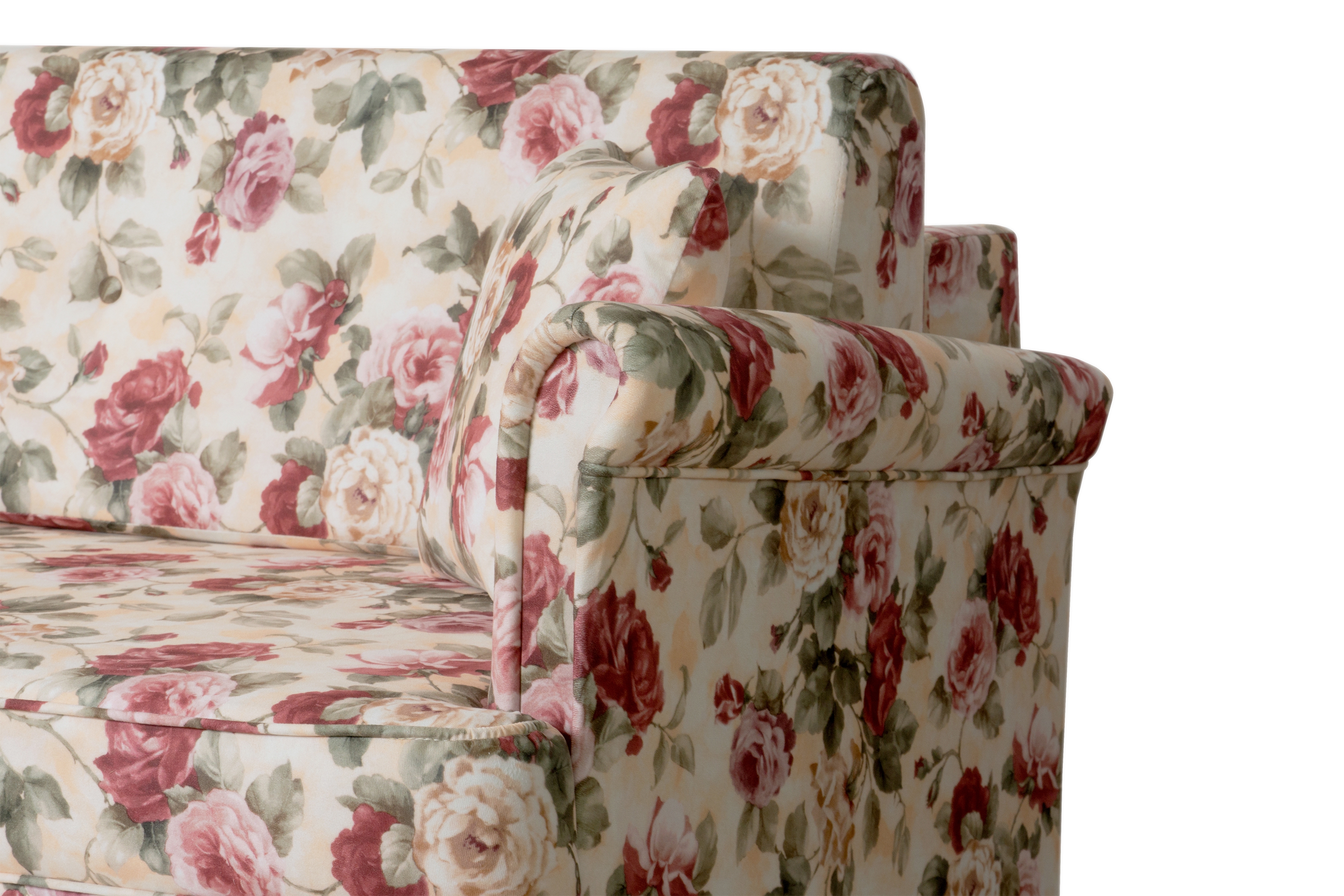 Rozkládací pohovka ušák Vilano - květinový vzor Coral WM 82 / nožky buk Pohovka rozkladana Ušák Vilano - wzor w kwiaty Coral WM 82 / Nohy buk