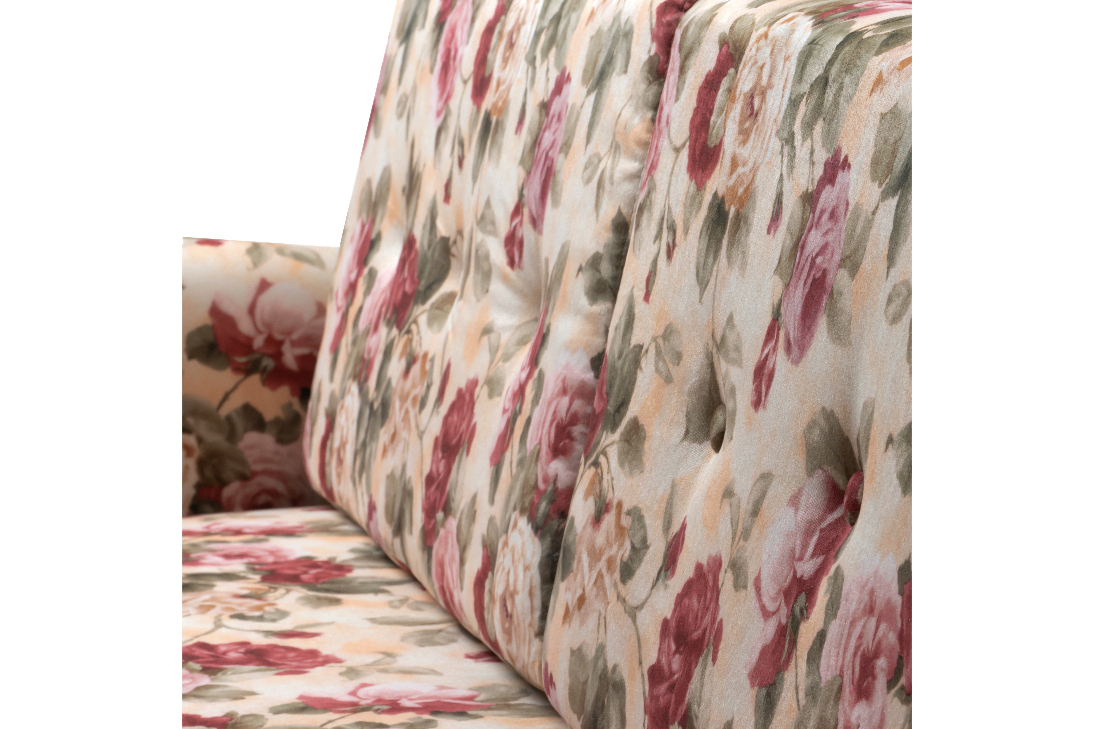 Rozkládací pohovka ušák Vilano - květinový vzor Coral WM 82 / nožky buk Pohovka rozkladana Ušák Vilano - wzor w kwiaty Coral WM 82 / Nohy buk