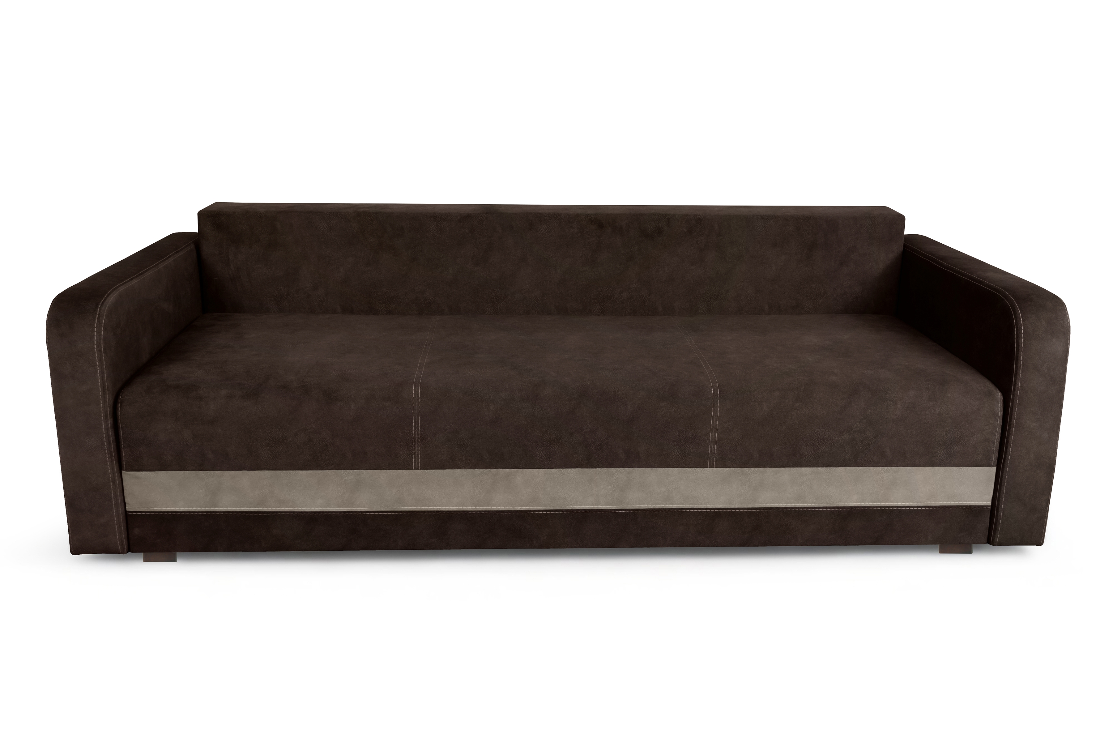 Rozkladacia pohovka s úložným priestorom Gandi - bezowo Hnedý zamat Velluto 3 + 6 Pohovka rozkladana s úložným priestorom Gandi - bezowo Hnedý zamat Velluto 3 + 6 