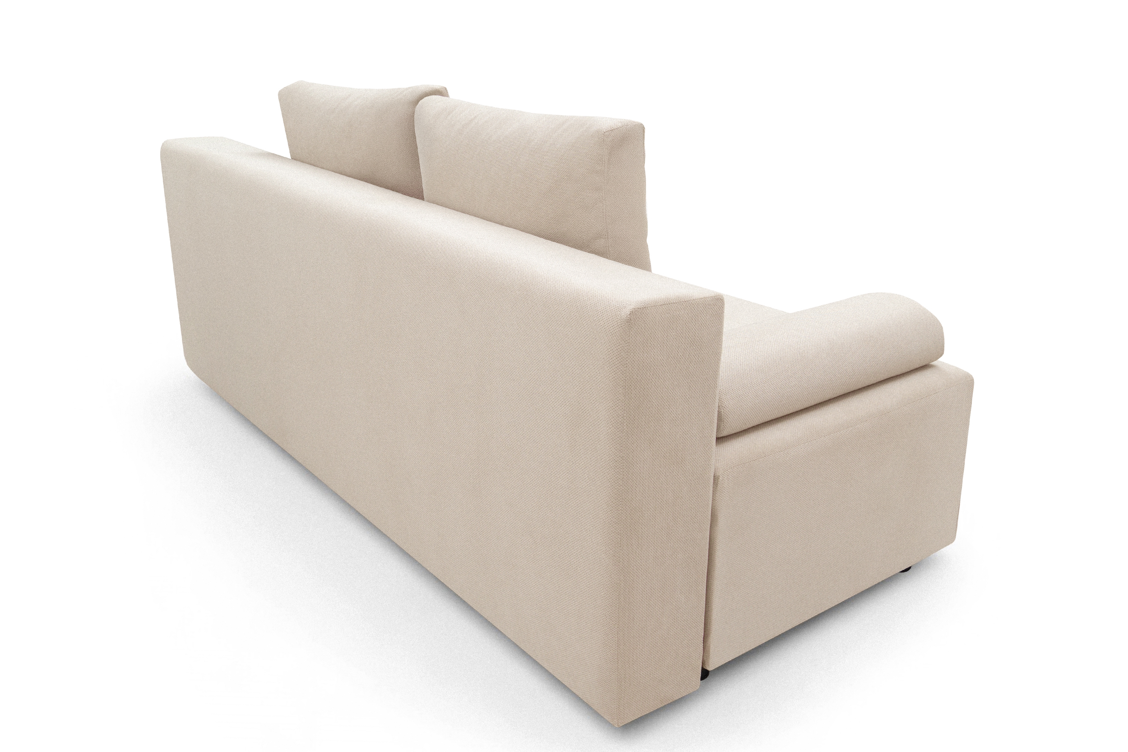 Rozkladacia pohovka Morena s úložným priestorom – béžový hydrofóbny plyš Pretty 03 Pohovka rozkladana s úložným priestorom Morena - béžový plusz hydrofobowy Pretty 03