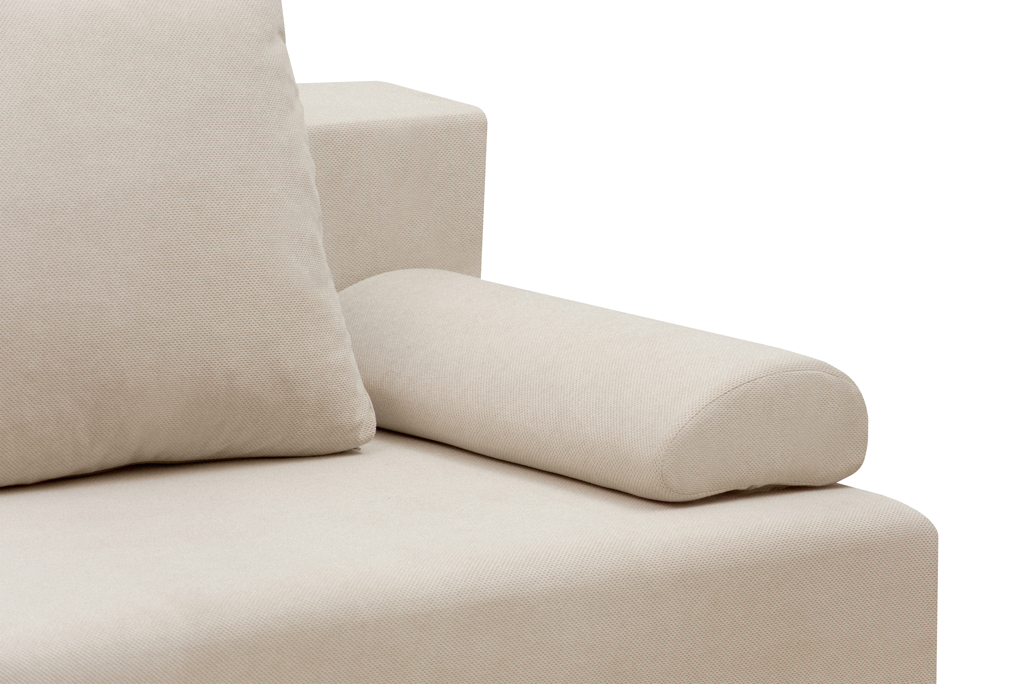 Rozkladacia pohovka Morena s úložným priestorom – béžový hydrofóbny plyš Pretty 03 Pohovka rozkladana s úložným priestorom Morena - béžový plusz hydrofobowy Pretty 03