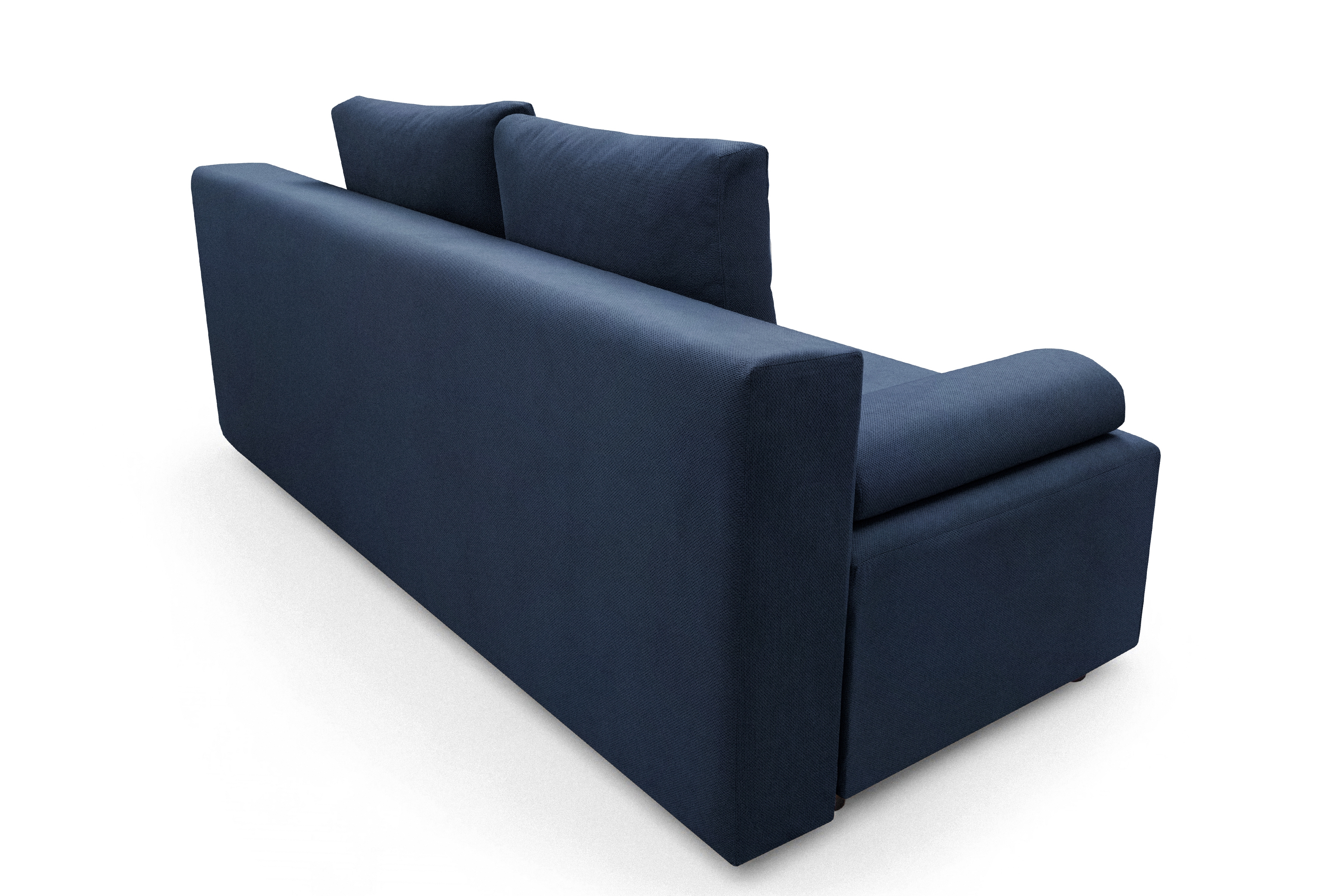 Rozkladacia pohovka Morena s úložným priestorom – tmavomodrý hydrofóbny plyš Pretty 22 Pohovka rozkladana s úložným priestorom Morena - námornícka modrá plusz hydrofobowy Pretty 22