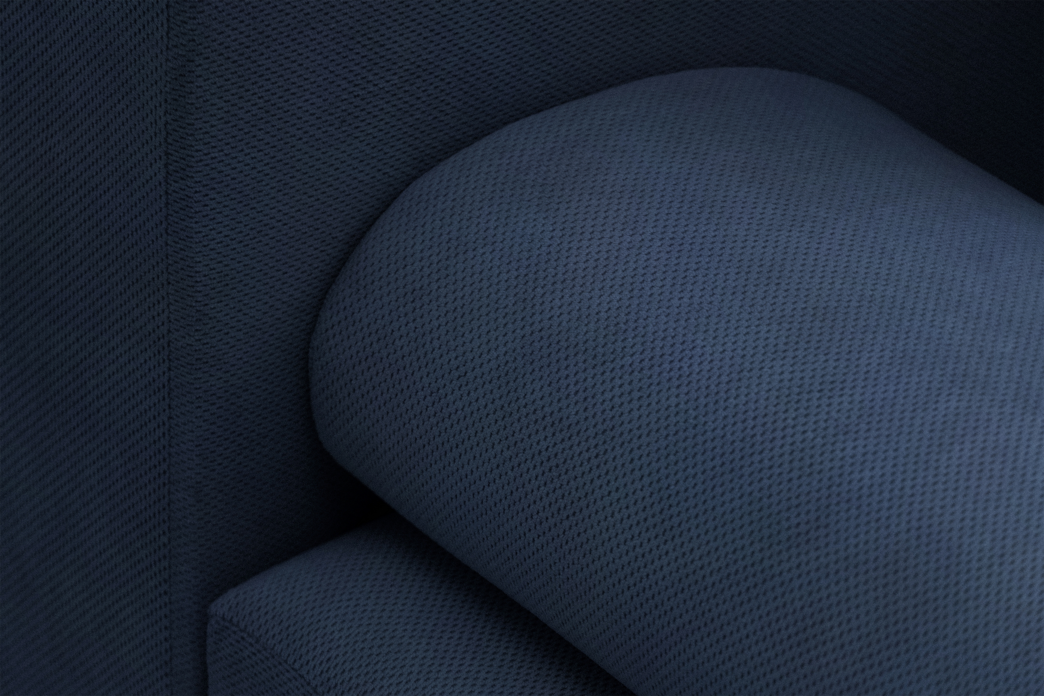 Rozkladacia pohovka Morena s úložným priestorom – tmavomodrý hydrofóbny plyš Pretty 22 Pohovka rozkladana s úložným priestorom Morena - námornícka modrá plusz hydrofobowy Pretty 22