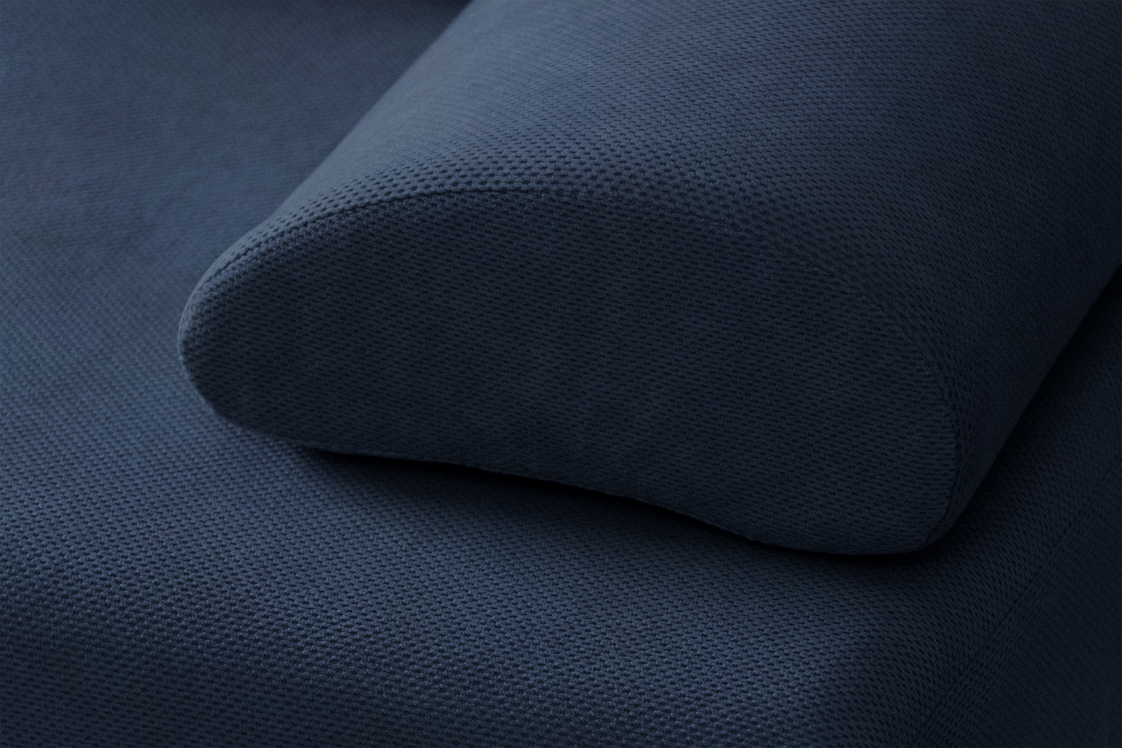 Rozkladacia pohovka Morena s úložným priestorom – tmavomodrý hydrofóbny plyš Pretty 22 Pohovka rozkladana s úložným priestorom Morena - námornícka modrá plusz hydrofobowy Pretty 22