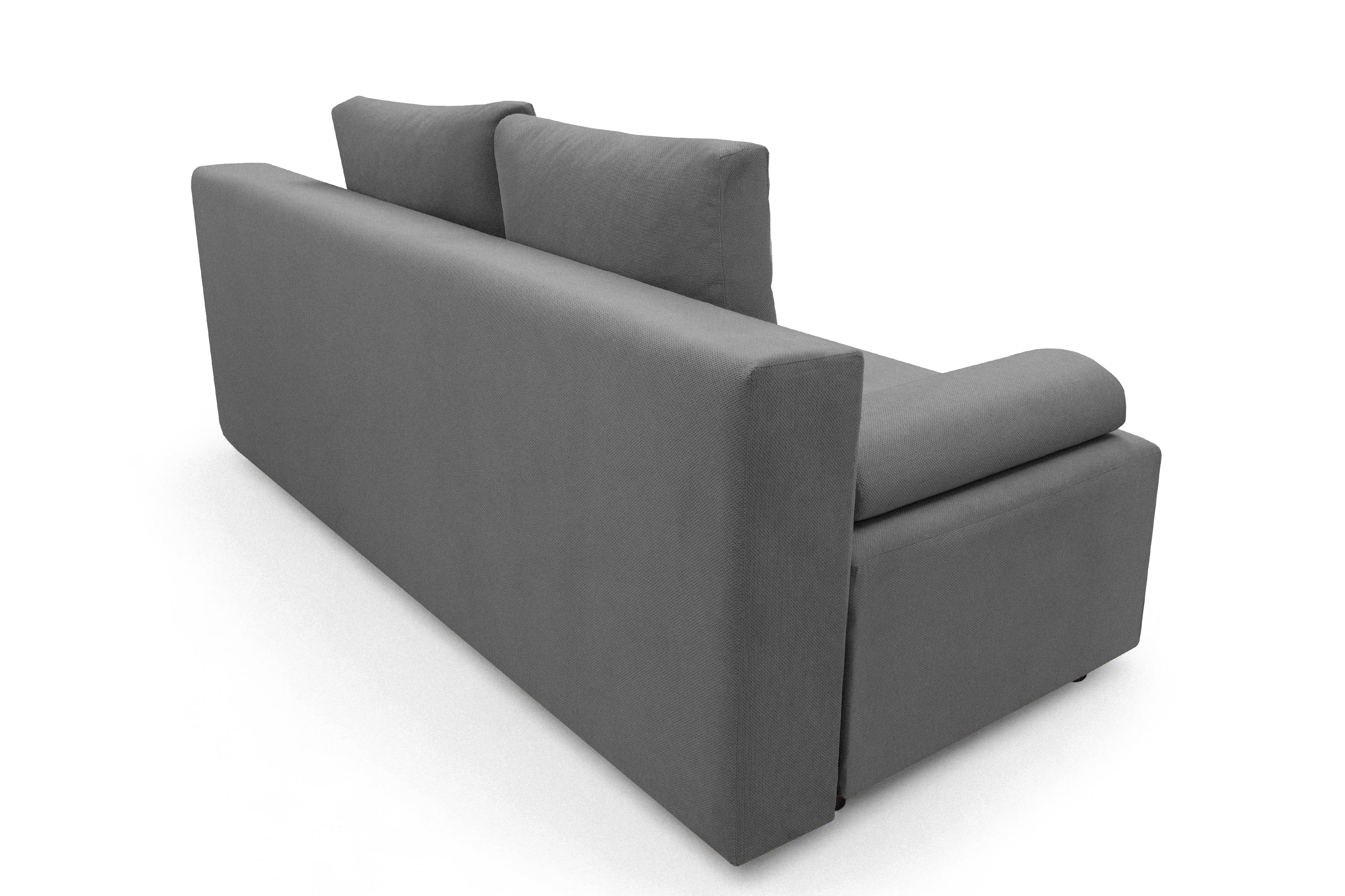 Rozkladacia pohovka Morena s úložným priestorom – sivý hydrofóbny plyš Pretty 17 Pohovka rozkladana s úložným priestorom Morena - šedý plusz hydrofobowy Pretty 17