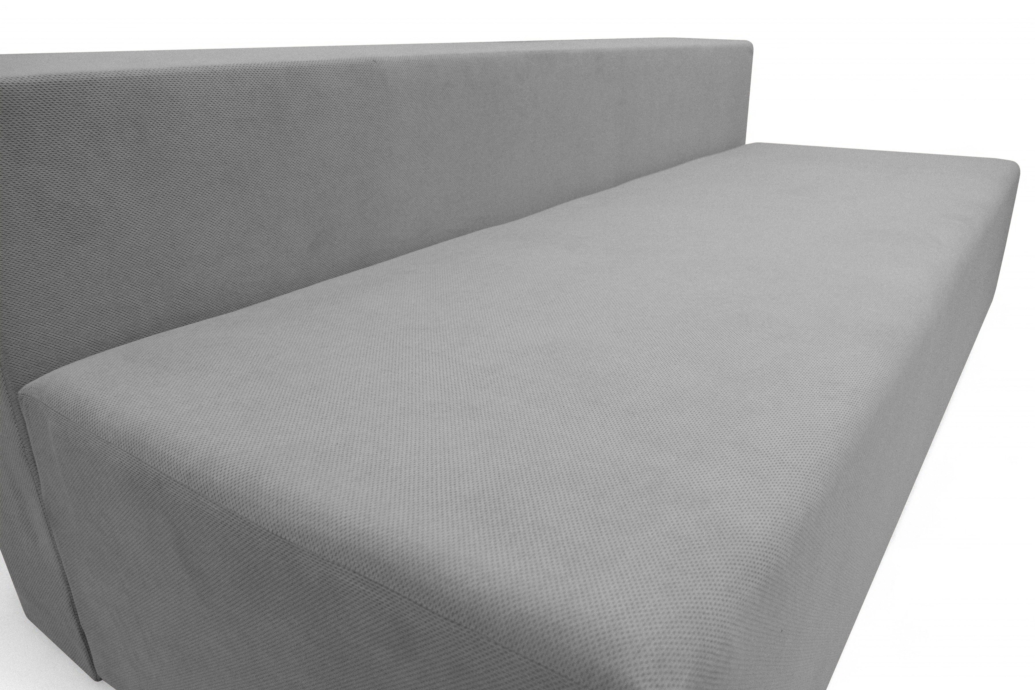 Rozkladacia pohovka Morena s úložným priestorom – sivý hydrofóbny plyš Pretty 17 Pohovka rozkladana s úložným priestorom Morena - šedý plusz hydrofobowy Pretty 17